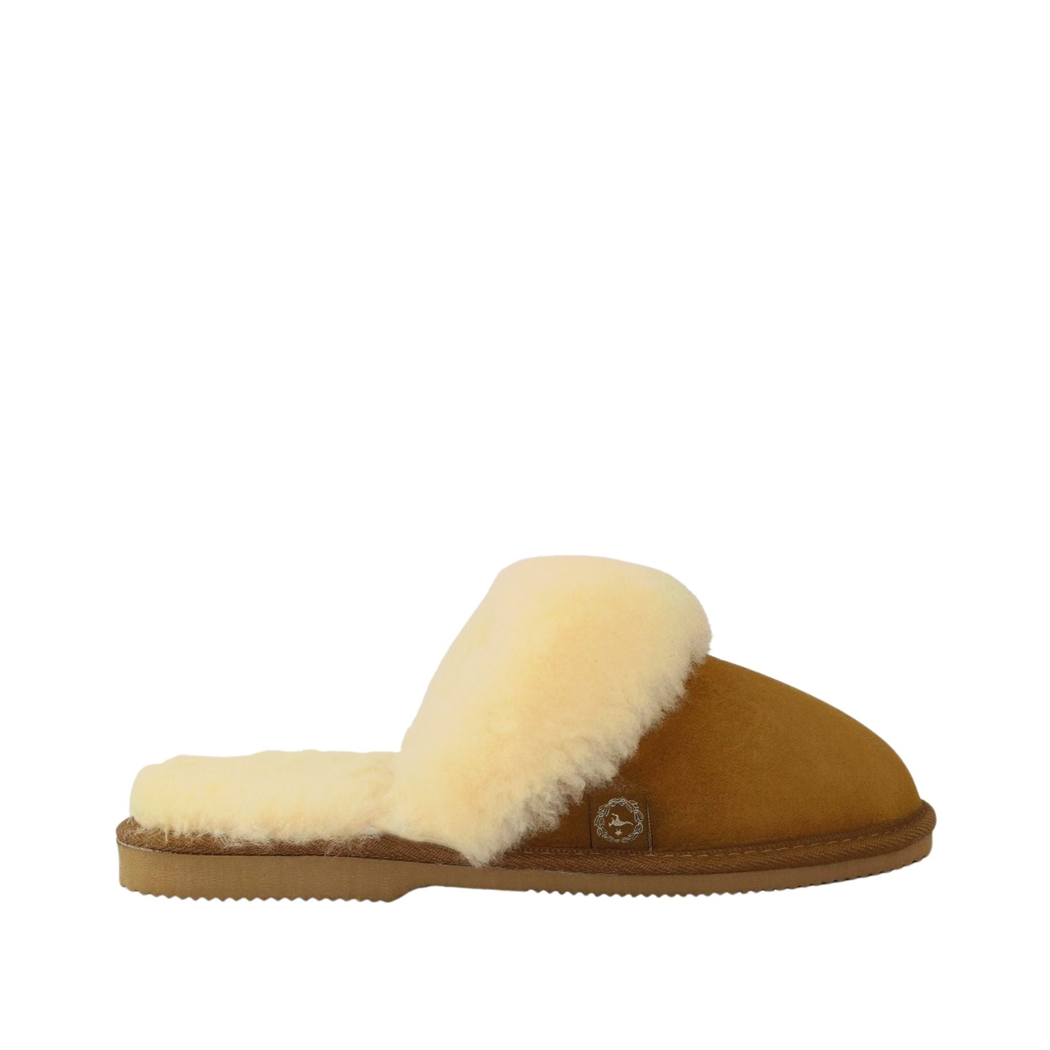Sheepskins Downunder Classic Scuff Ladies Chestnut Side Womens Australian Made Sheepskin UGG Slipper