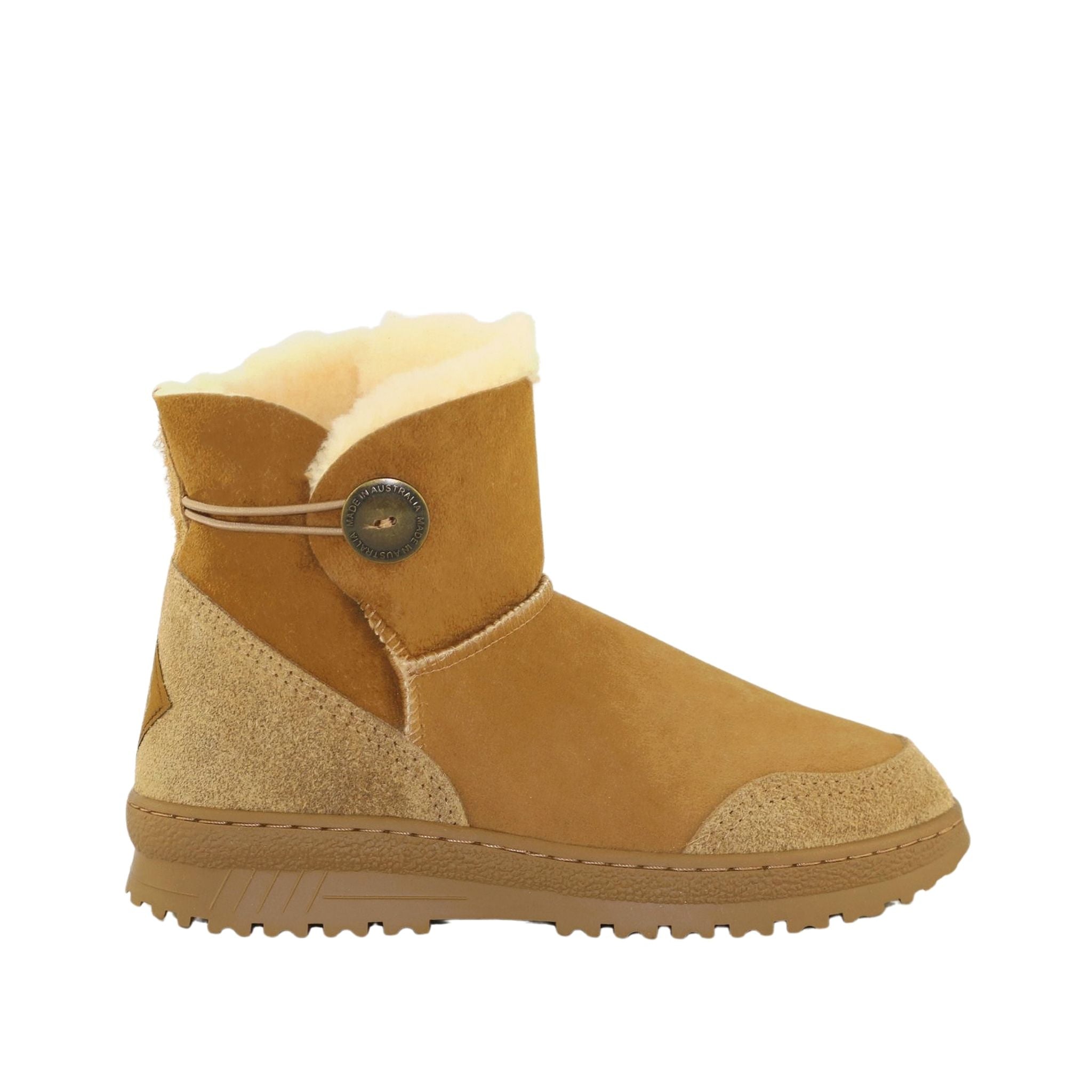 Sheepskins Downunder Luxury Bondi Brighton Mini Chestnut Side Womens Australian Made Sheepskin UGG Boot