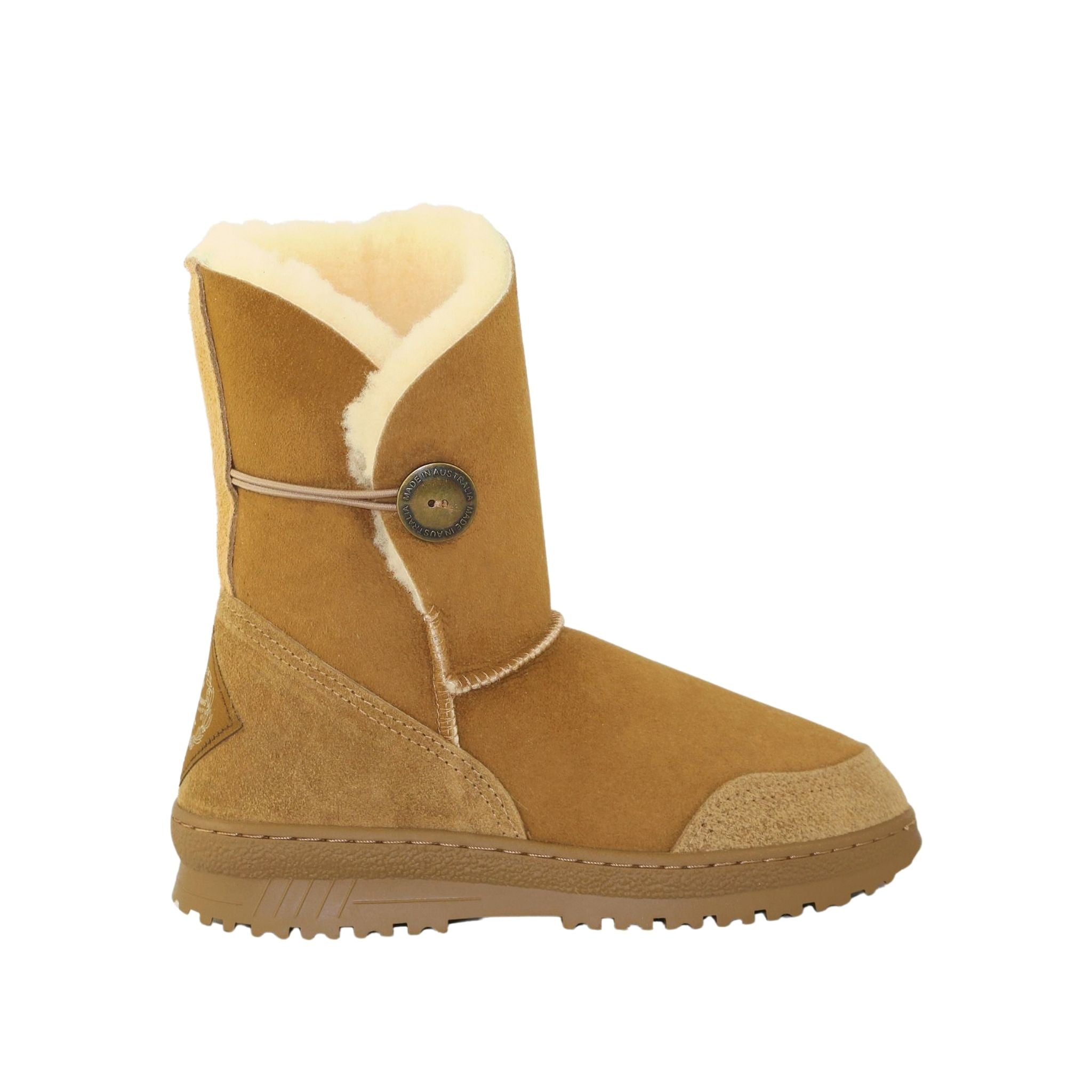 Sheepskins Downunder Luxury Bondi Brighton Short Chestnut Side Womens Australian Made Sheepskin UGG Boot