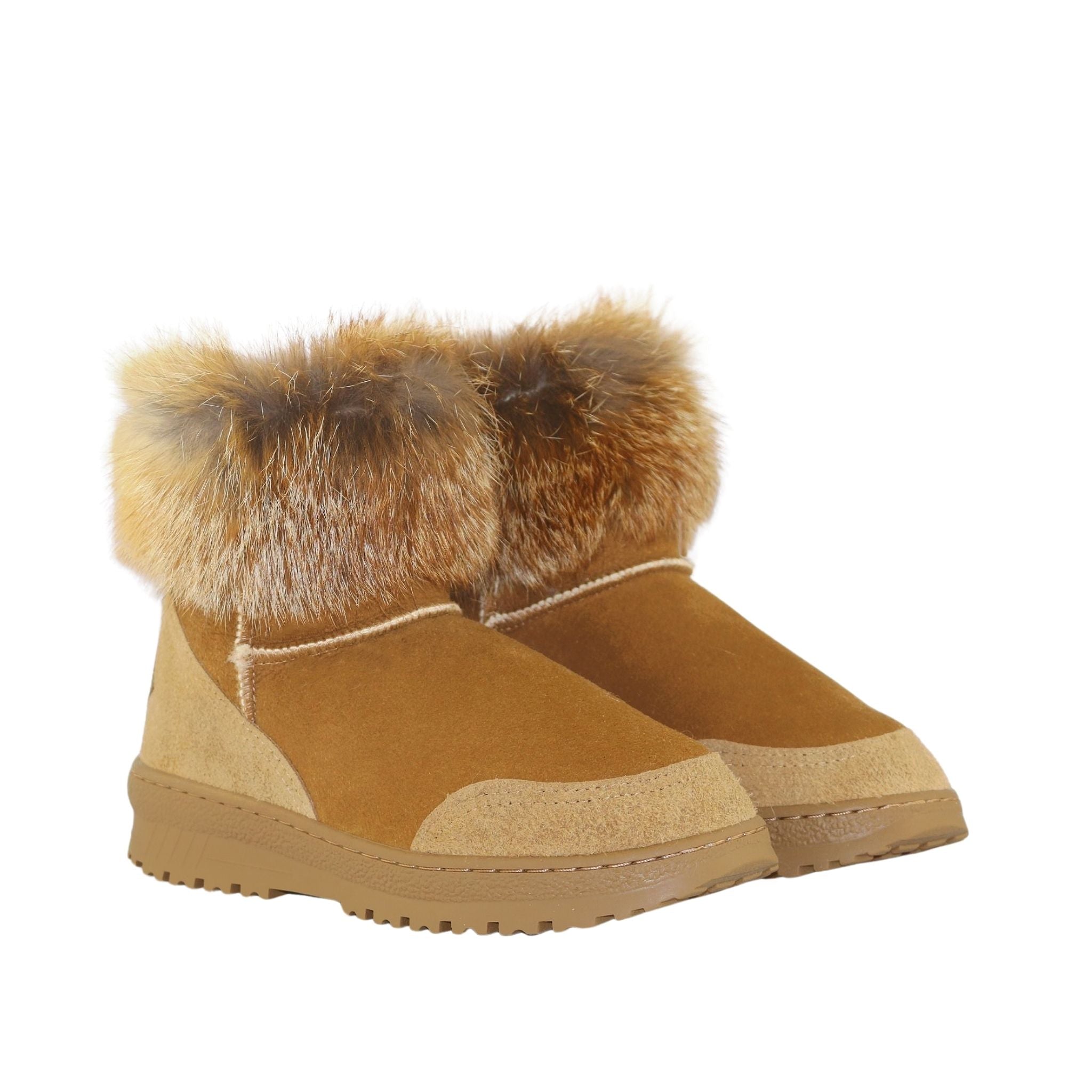 Sheepskins Downunder Luxury Bondi Fox Mini Chestnut Pairs Front Womens Australian Made Sheepskin UGG Boot