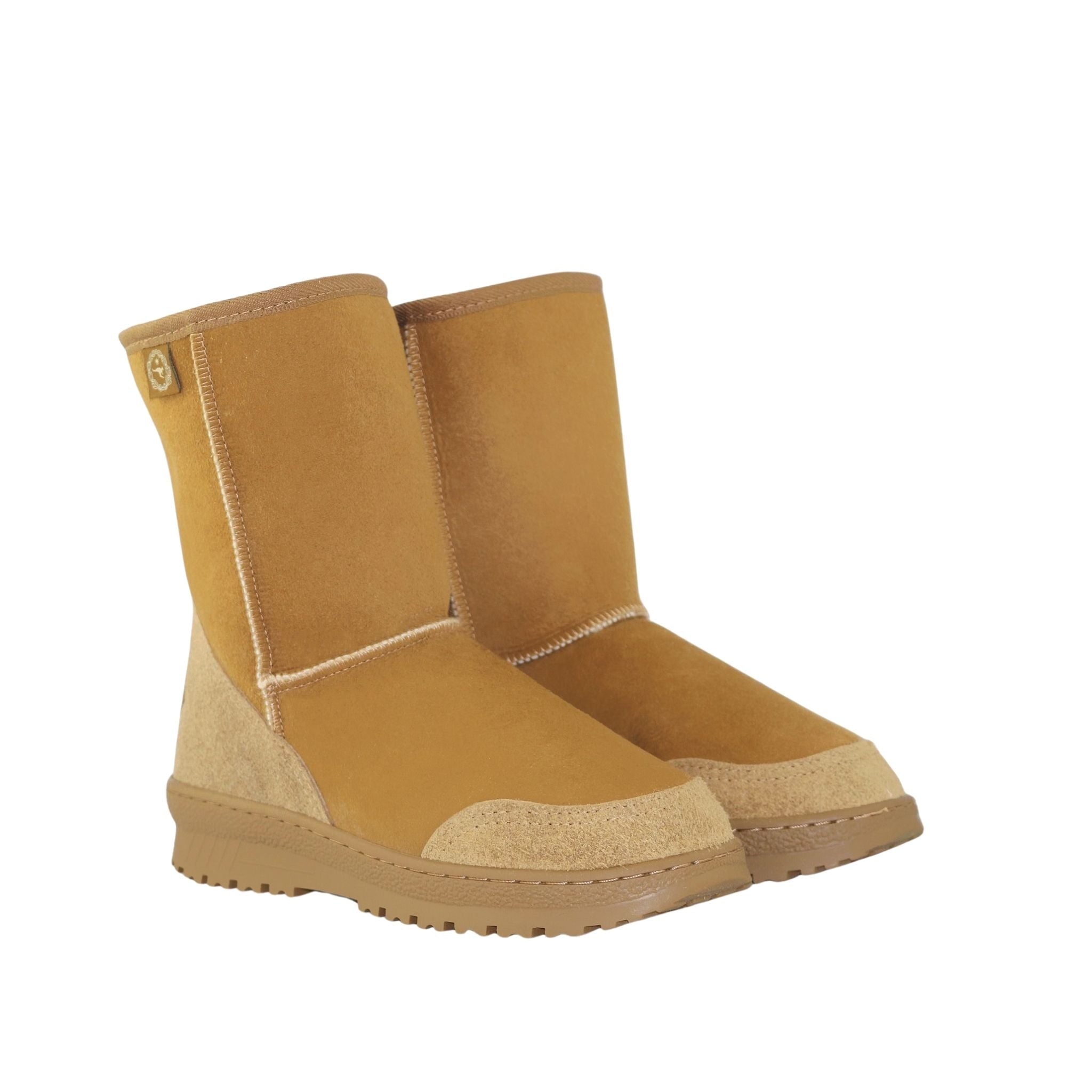 Sheepskins Downunder Luxury Bondi Short Chestnut Pairs Front Womens Australian Made Sheepskin UGG Boot