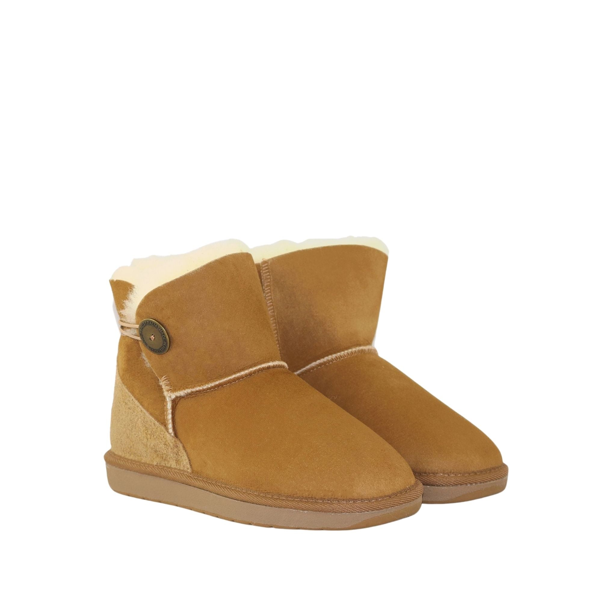 Sheepskins Downunder Premium Brighton Mini Chestnut Pairs Front Womens Australian Made Sheepskin UGG Boot
