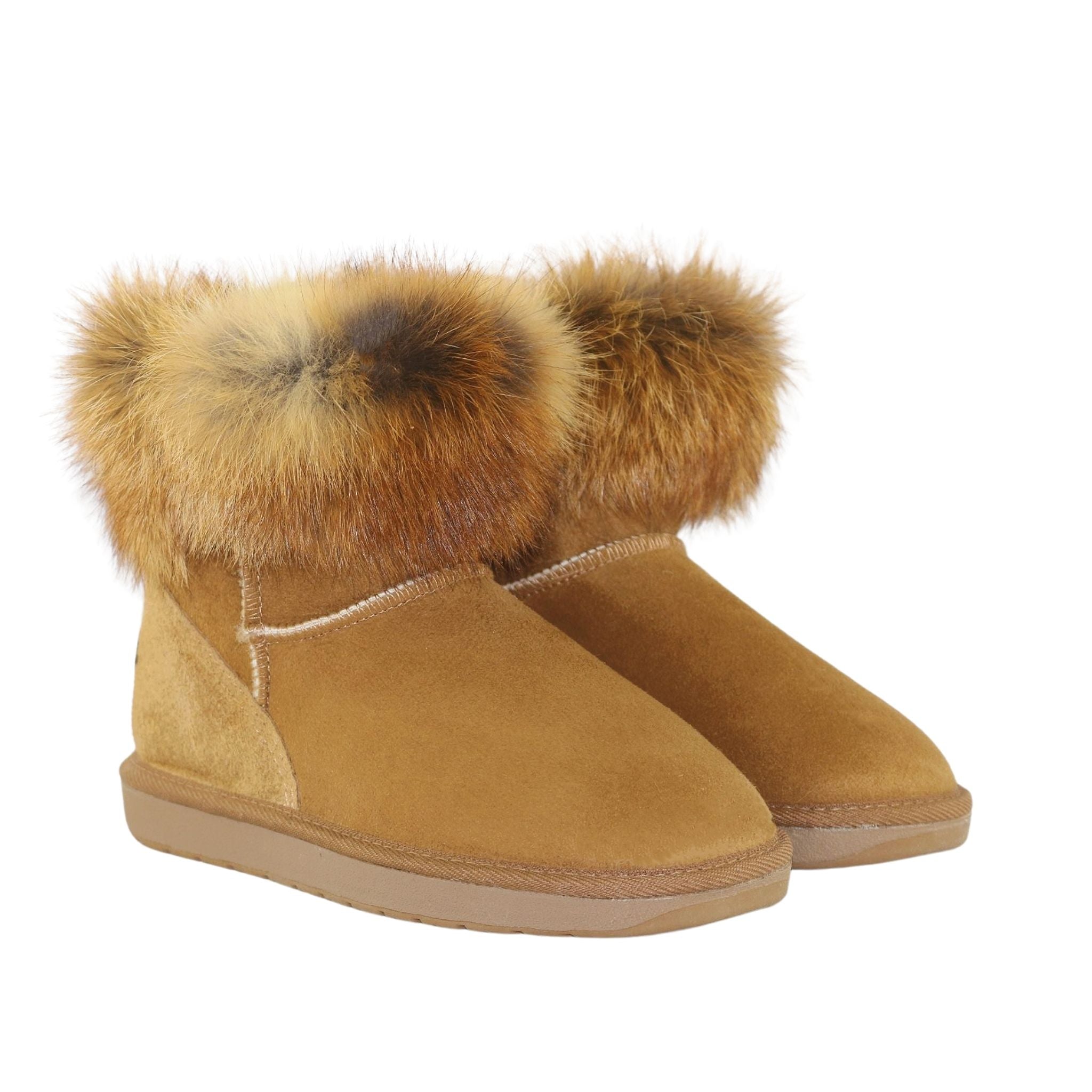 Sheepskins Downunder Premium Fox Mini Chestnut Pairs Front Womens Australian Made Sheepskin UGG Boot