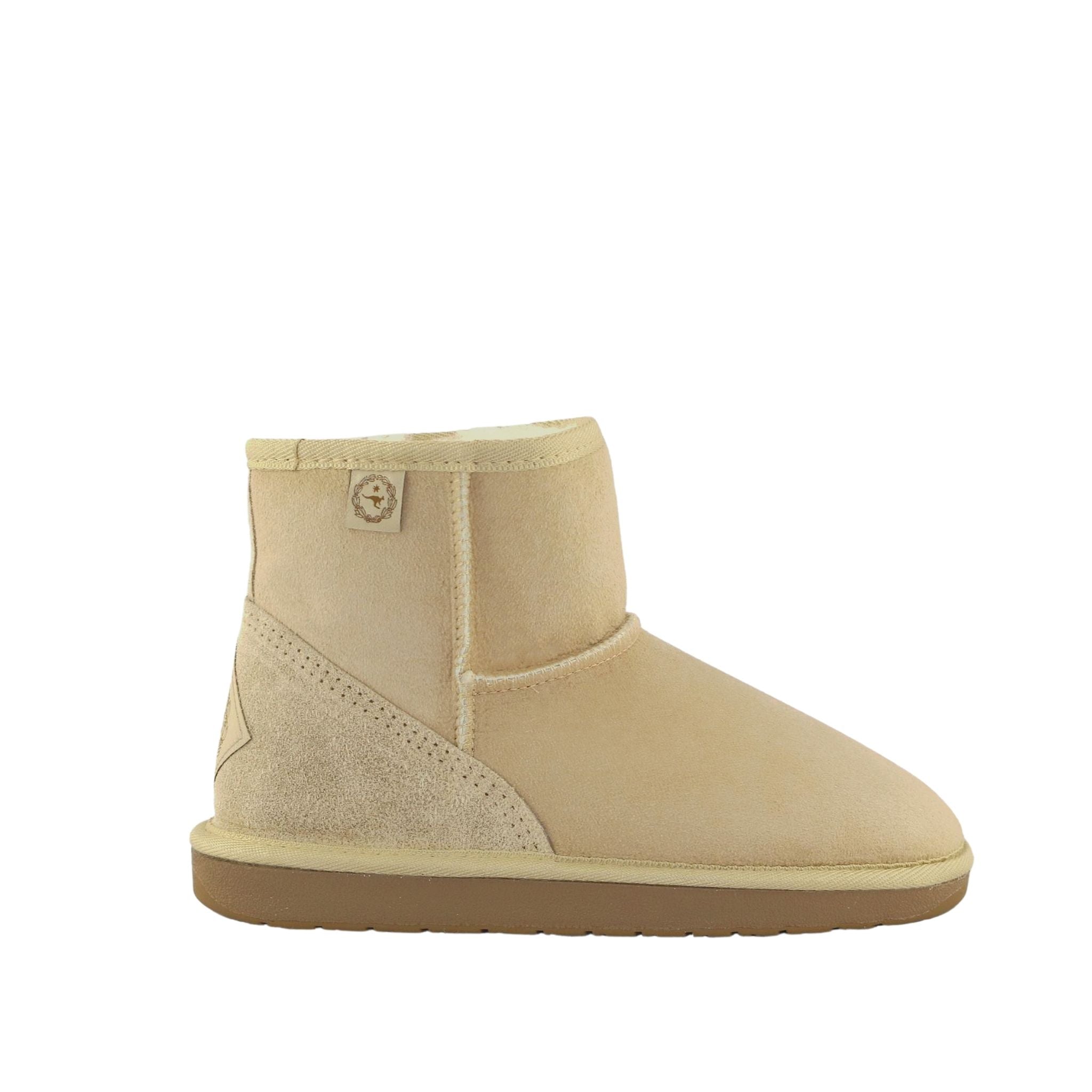 Sheepskins Downunder Premium Mini Sand Side Womens Australian Made Sheepskin UGG Boot