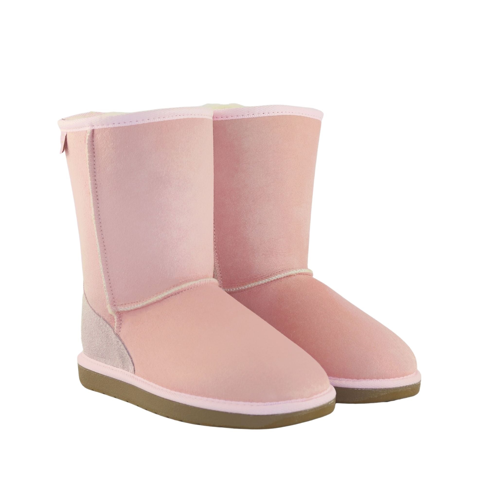 Sheepskins Downunder Premium Short Pink Pairs Front Womens Australian Made Sheepskin UGG Boot