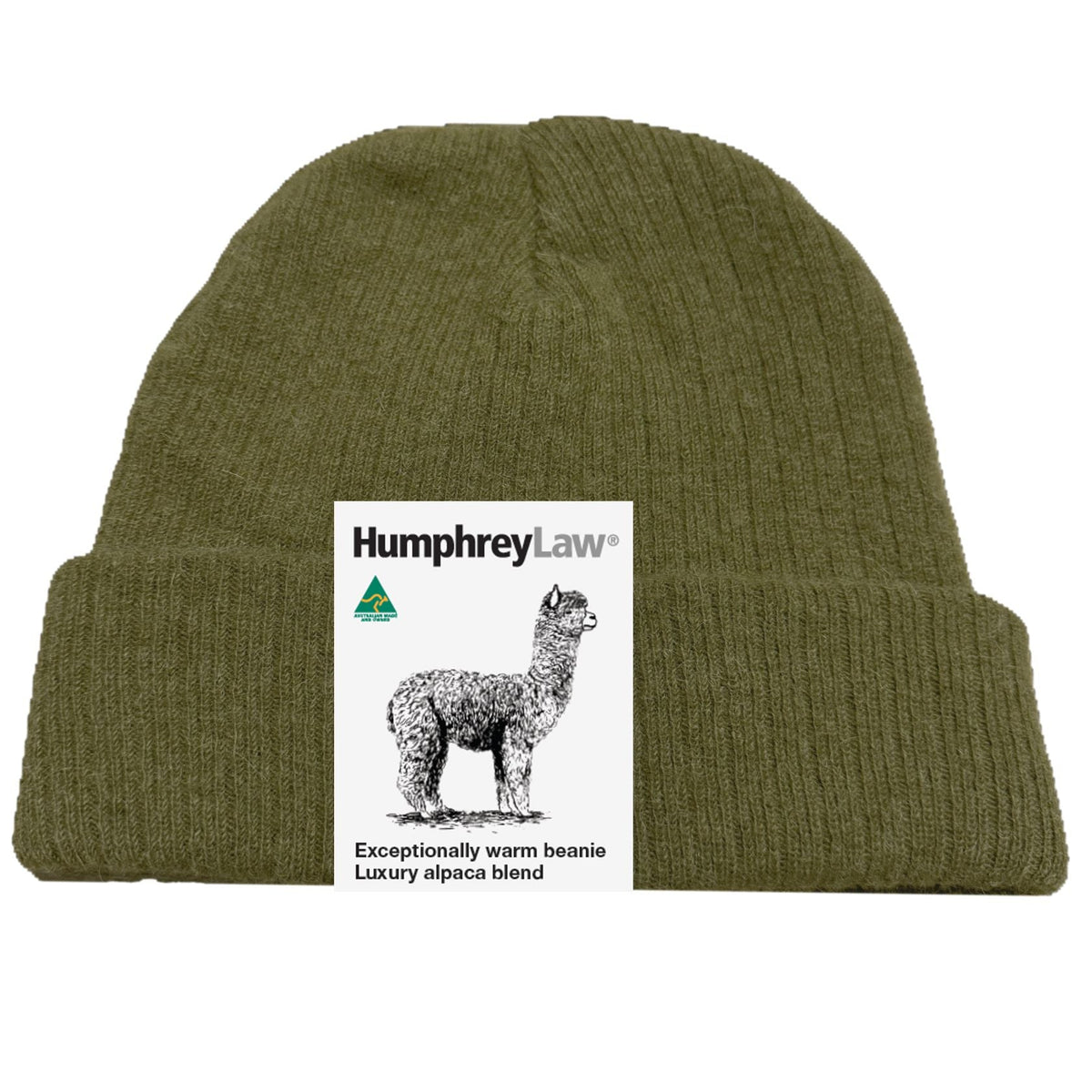 Hat Beanie Alpaca and Wool in Sage by Humphrey Law, Australian made