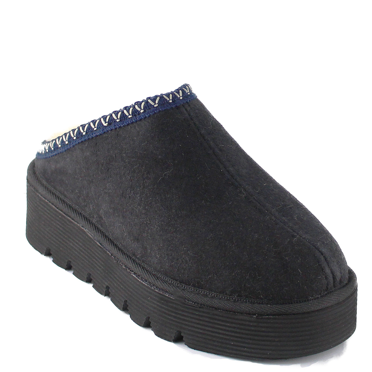 Platform Tazz Black Sheepskin