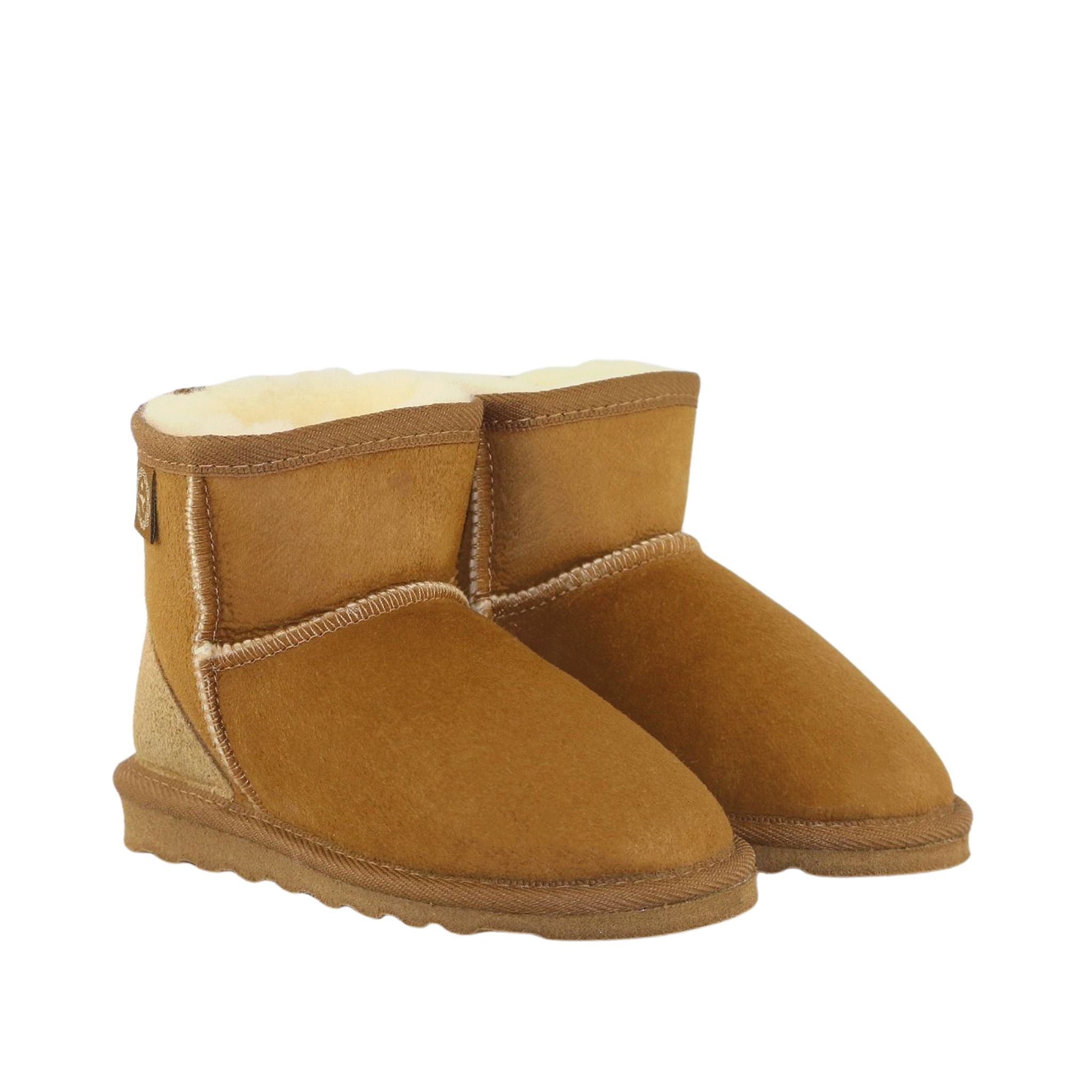 Sheepskins Downunder Childrens Mini Chestnut Pairs Front Australian Made Sheepskin UGG Boot