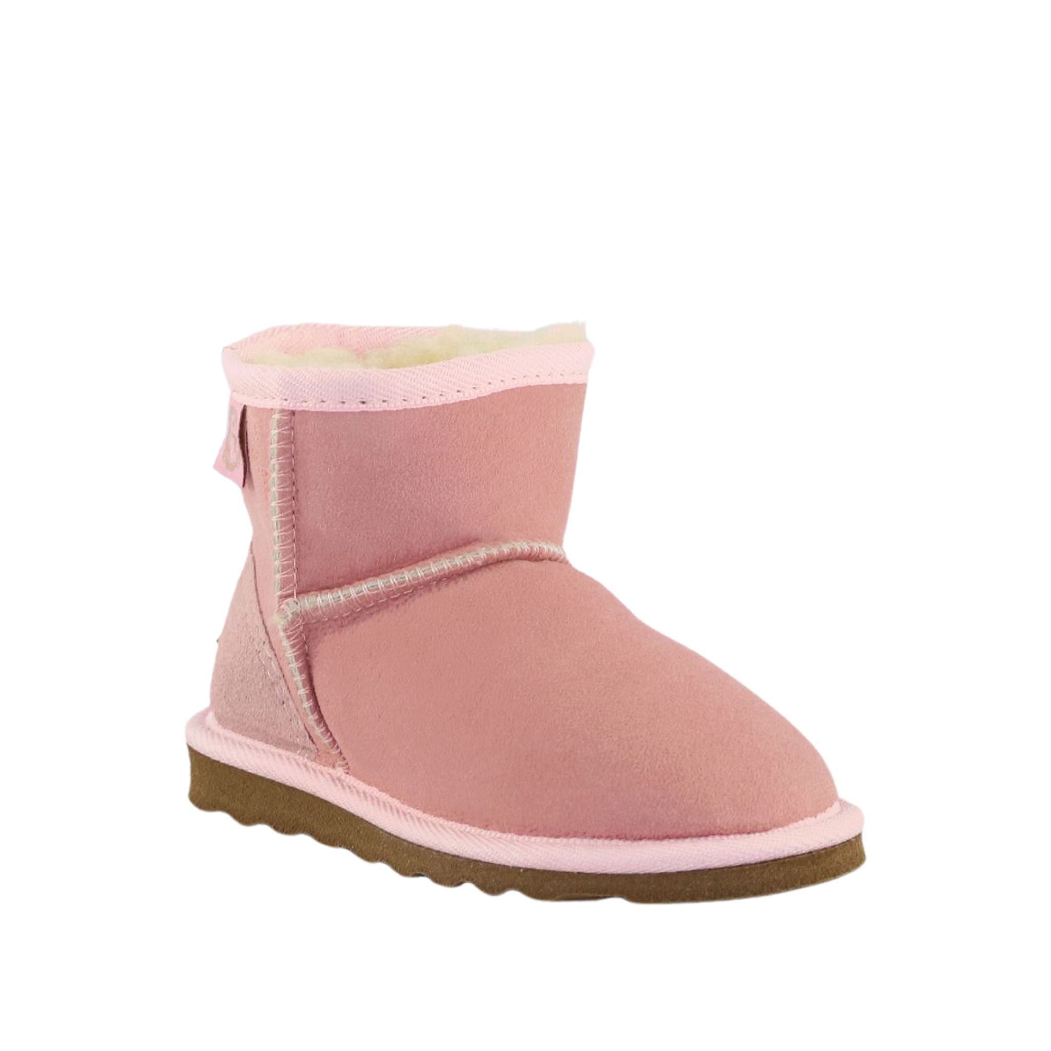 Sheepskins Downunder Childrens Mini Pink Front 120 Australian Made Sheepskin UGG Boot