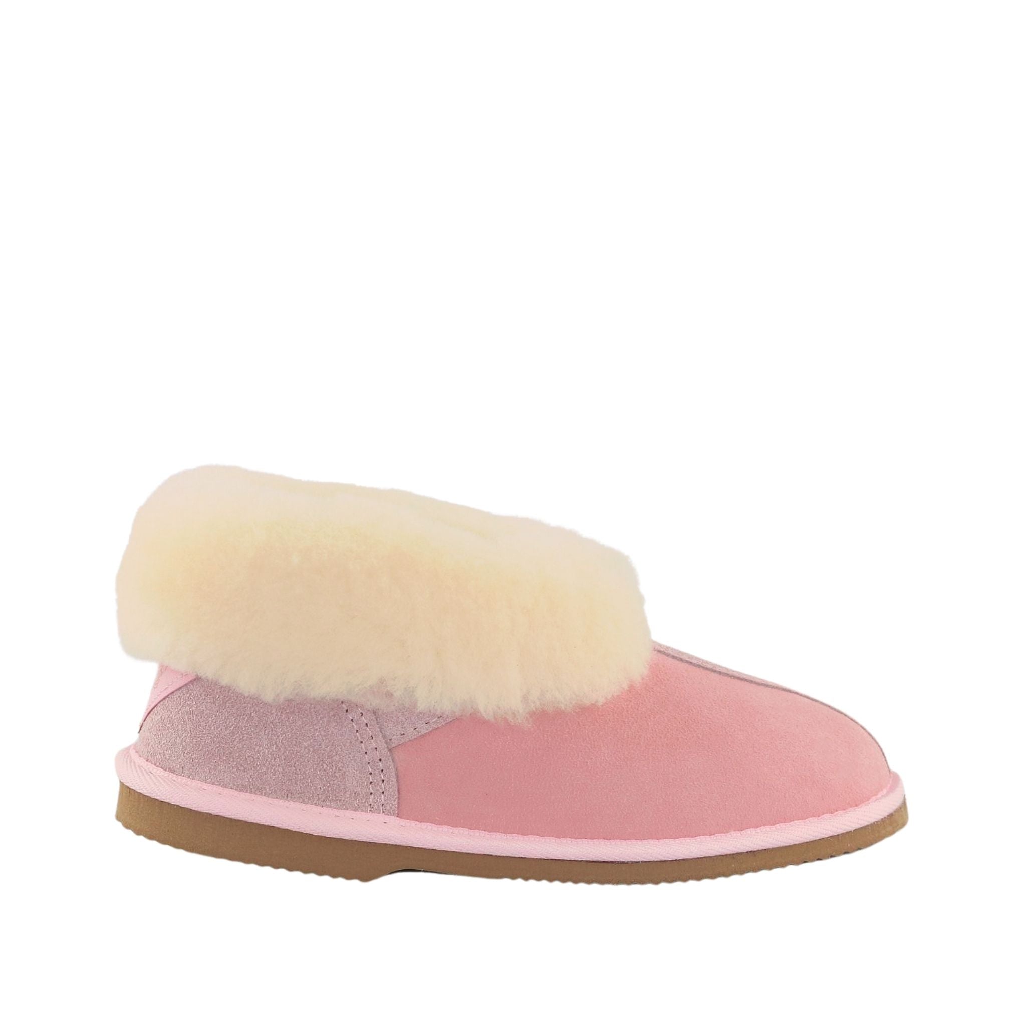 Sheepskins Downunder Classic Princess Pink Side Womens Australian Made Sheepskin UGG Slipper