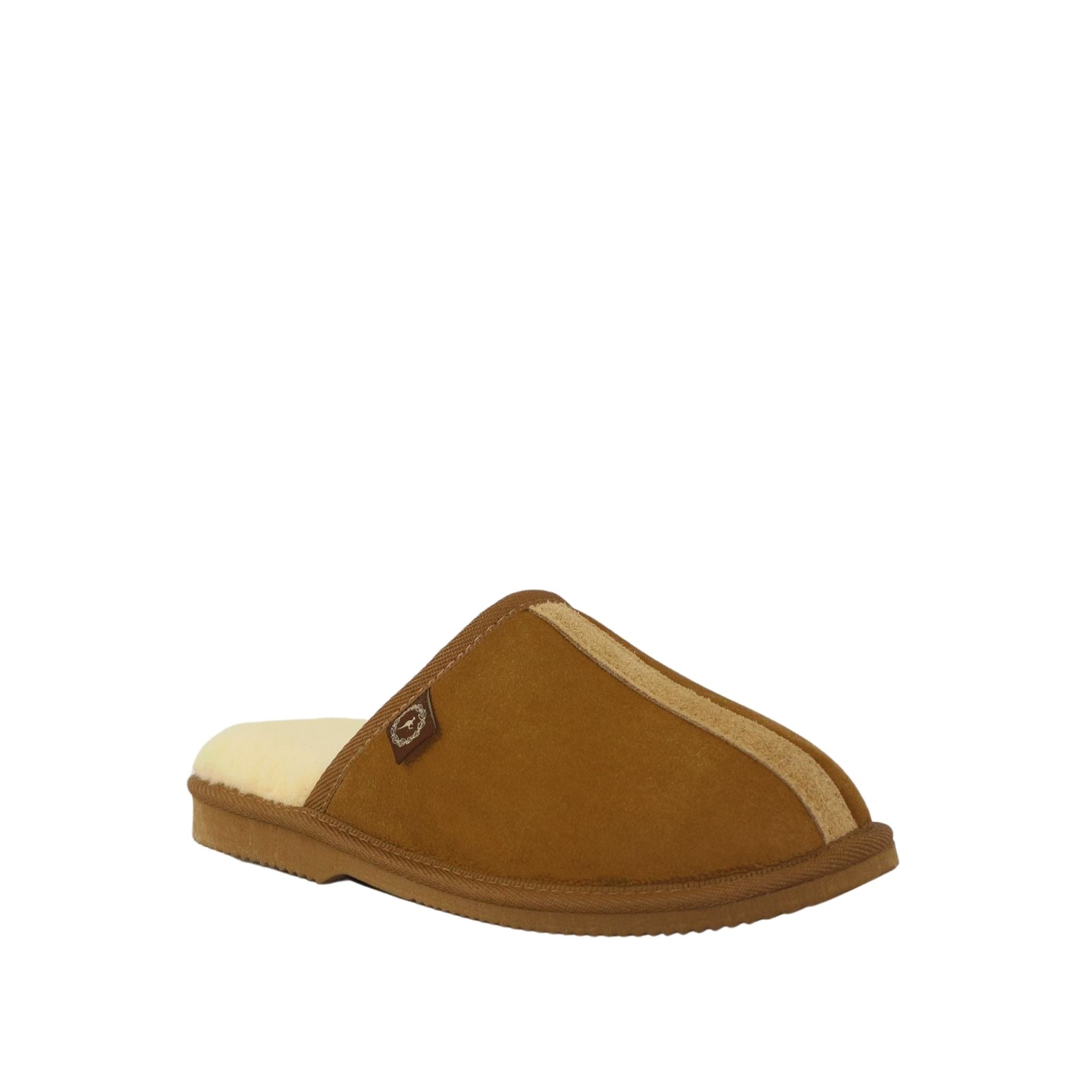 Sheepskins Downunder Classic Scuff Ian Chestnut Front 120 Mens Australian Made Sheepskin UGG Slipper