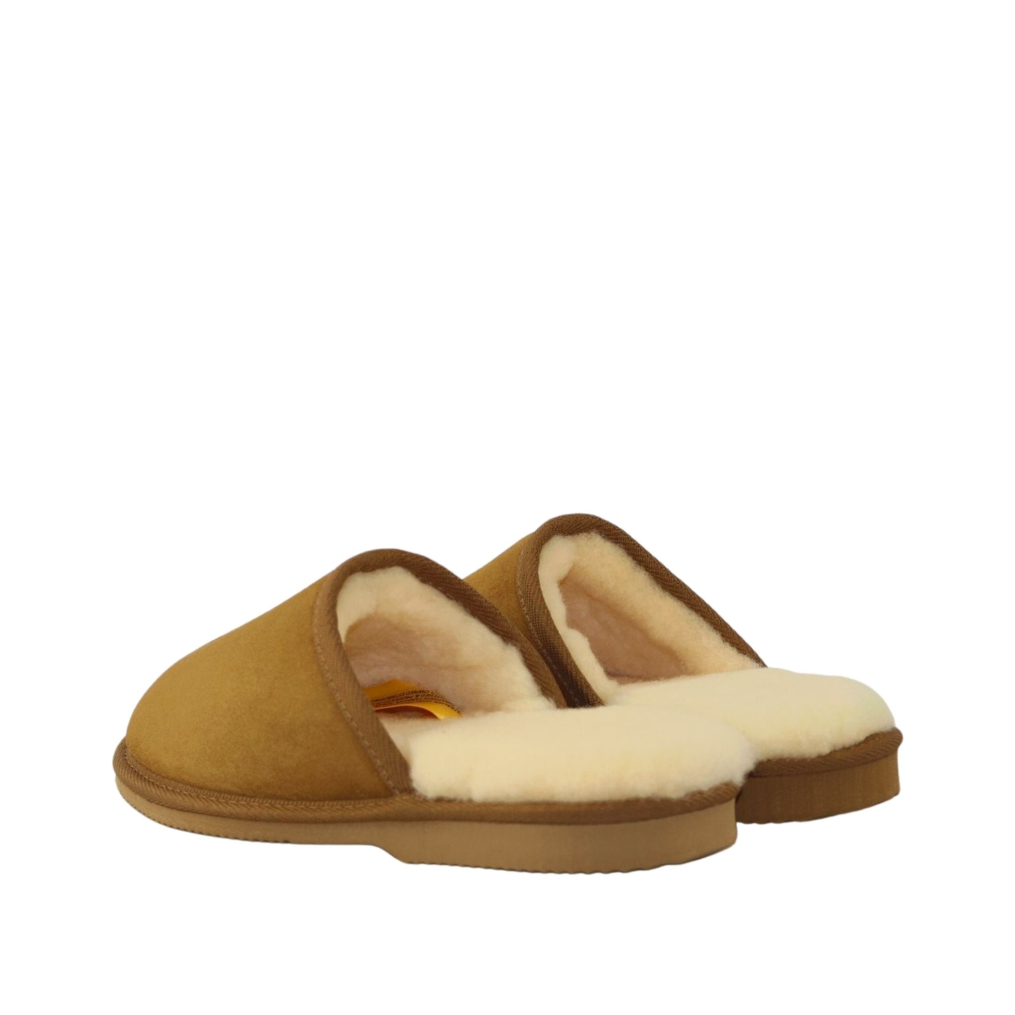 Sheepskins Downunder Classic Scuff Ian Chestnut Pairs Back Mens Australian Made Sheepskin UGG Slipper