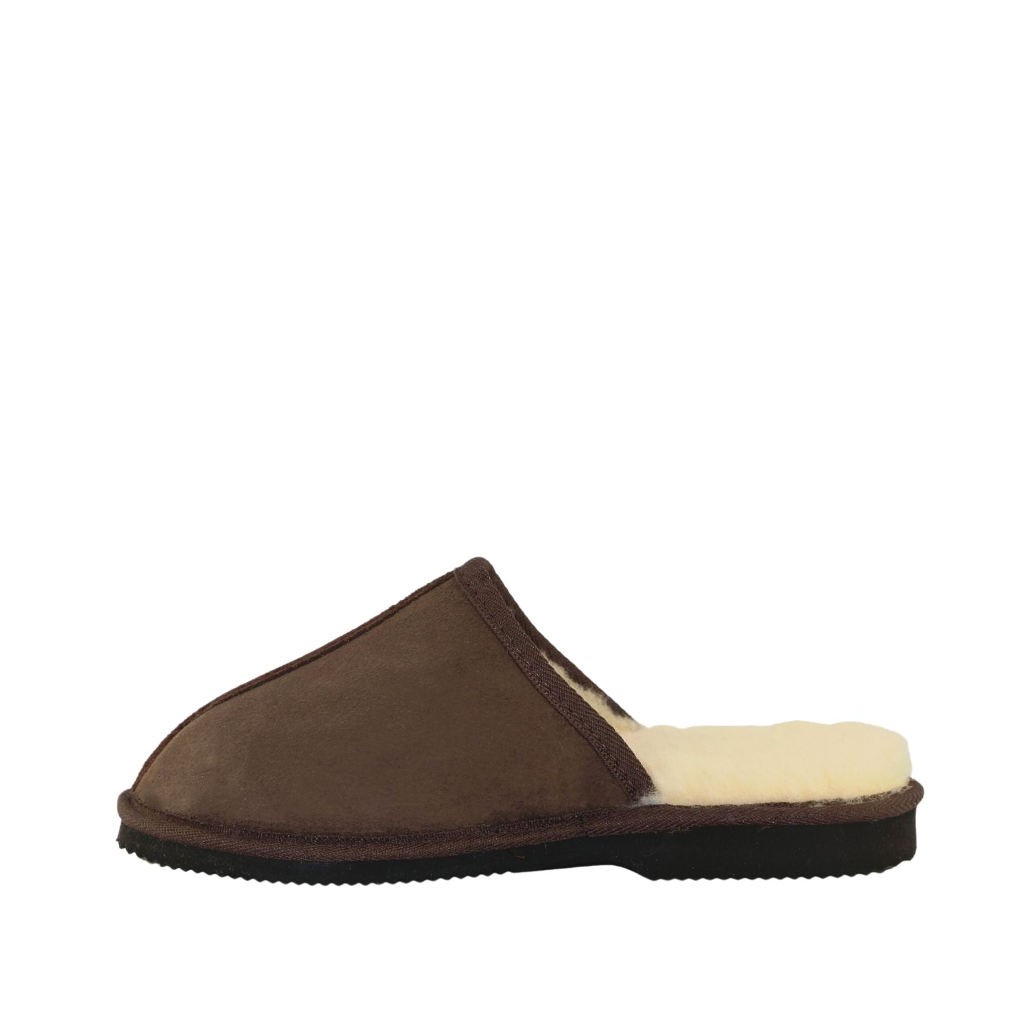 Sheepskins Downunder Classic Scuff Ian Chocolate Side Inner Mens Australian Made Sheepskin UGG Slipper