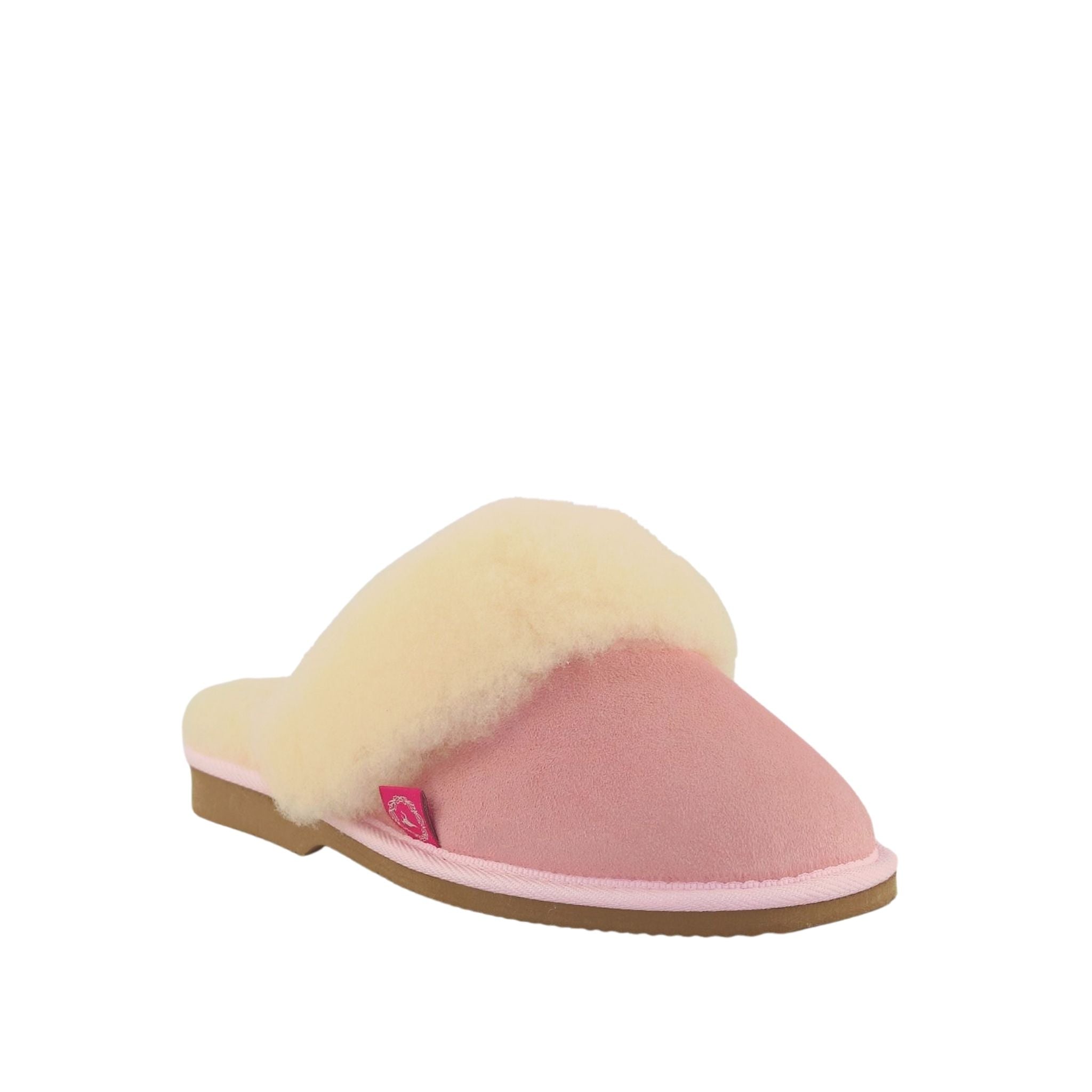 Sheepskins Downunder Classic Scuff Ladies Pink Front 120 Womens Australian Made Sheepskin UGG Slipper