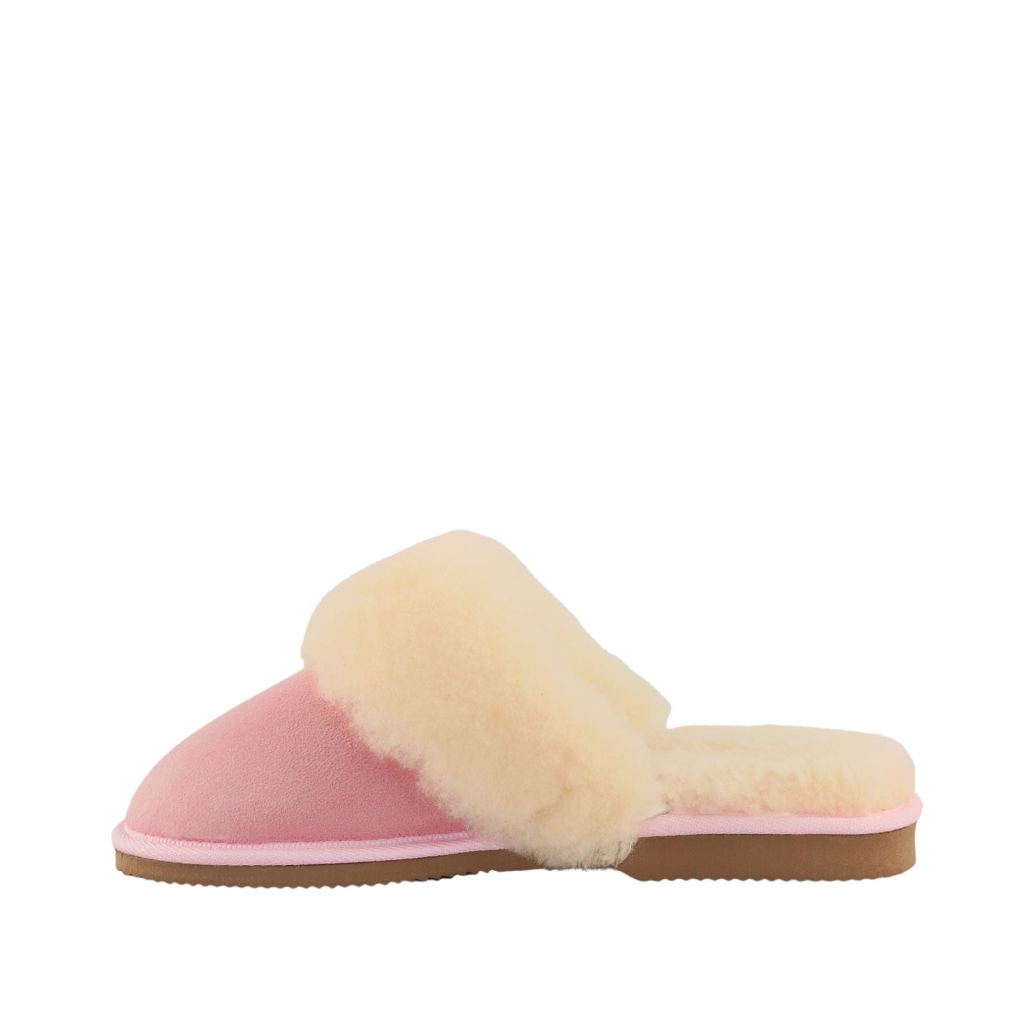 Sheepskins Downunder Classic Scuff Ladies Pink Side Inner Womens Australian Made Sheepskin UGG Slipper