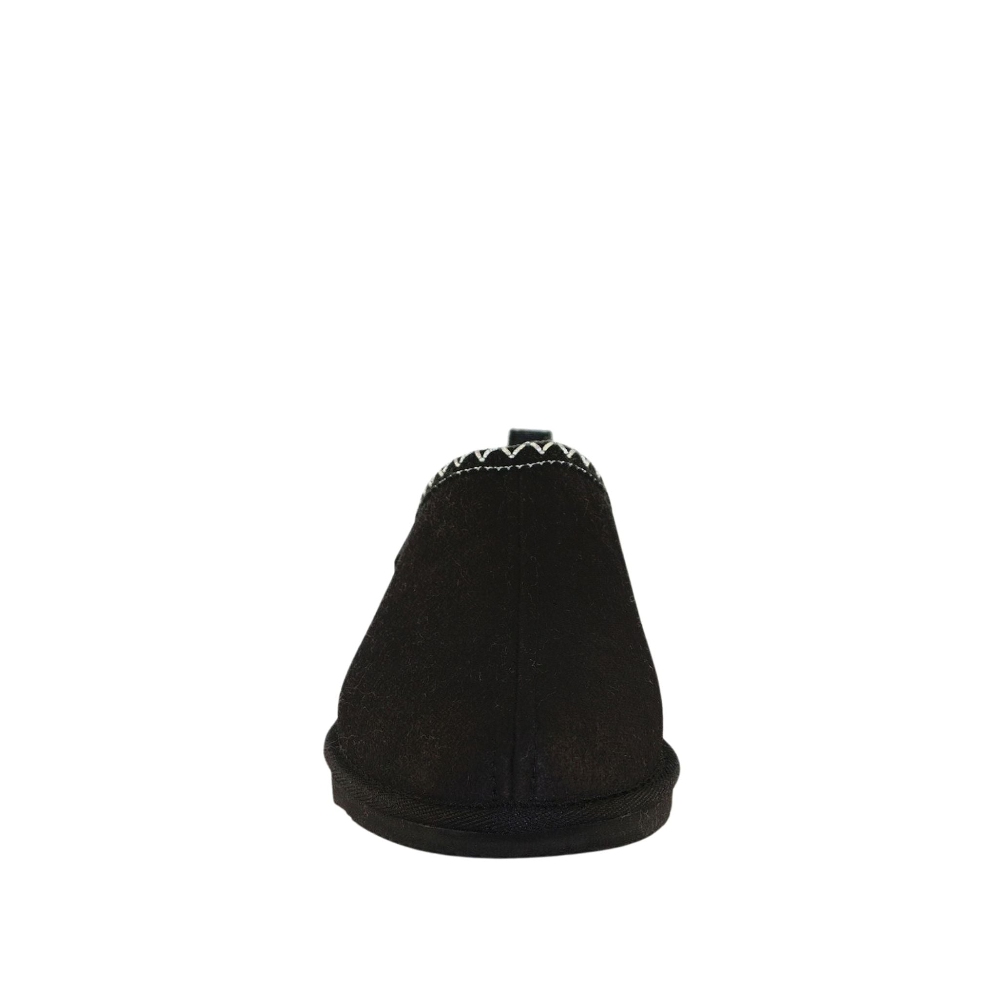 Sheepskins Downunder Classic Tasman Tazz Black Black Front Mens Australian Made Sheepskin UGG Slipper