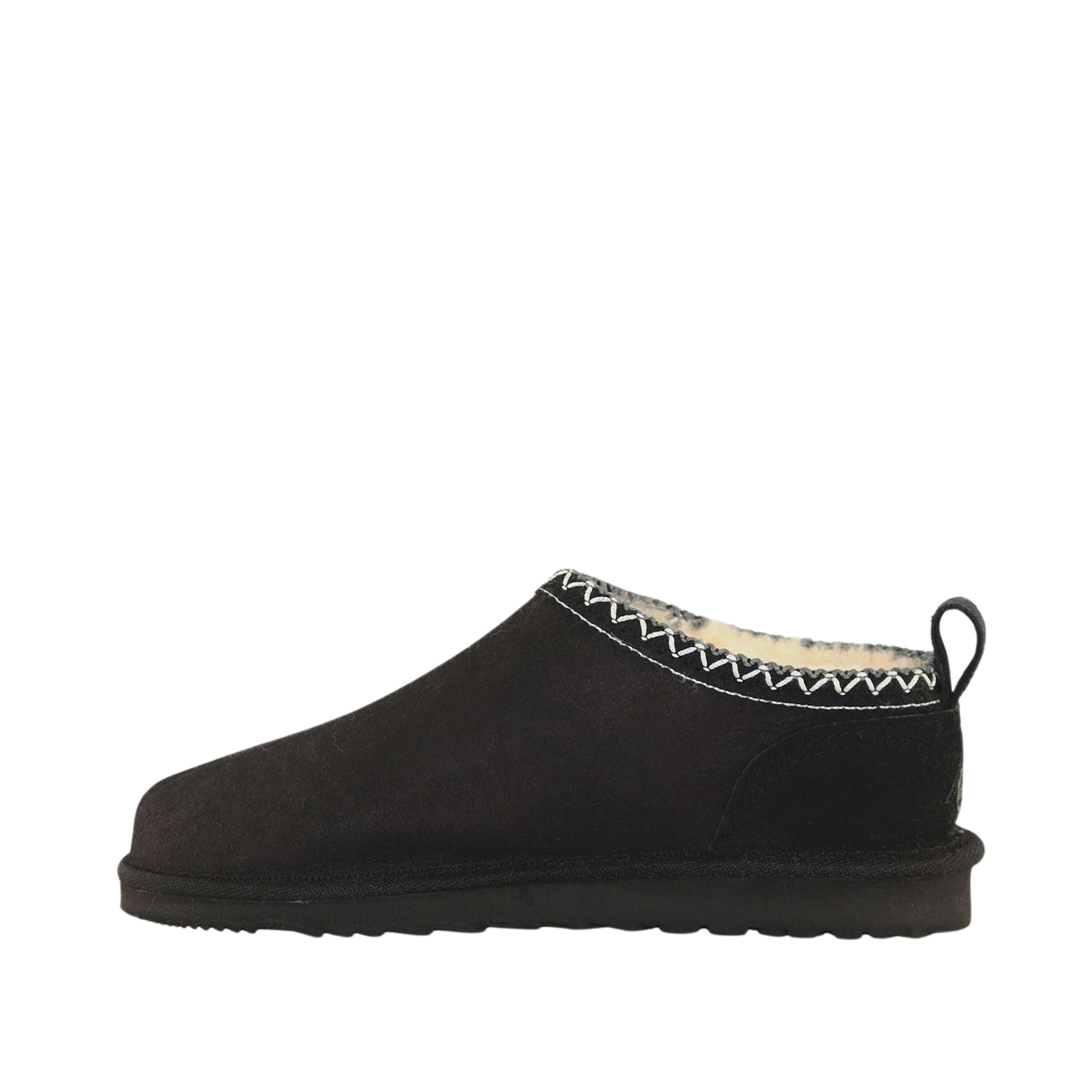 Sheepskins Downunder Classic Tasman Tazz Black Black Side Inner Mens Australian Made Sheepskin UGG Slipper