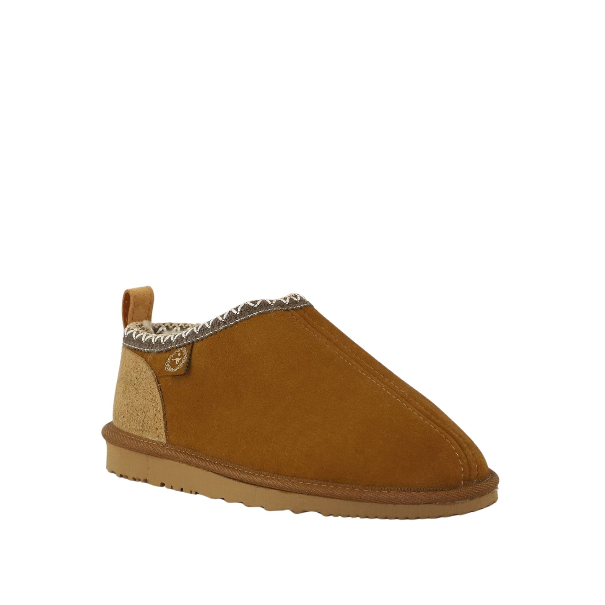 Sheepskins Downunder Classic Tasman Tazz Chestnut Chocolate Front 120 Mens Australian Made Sheepskin UGG Slipper