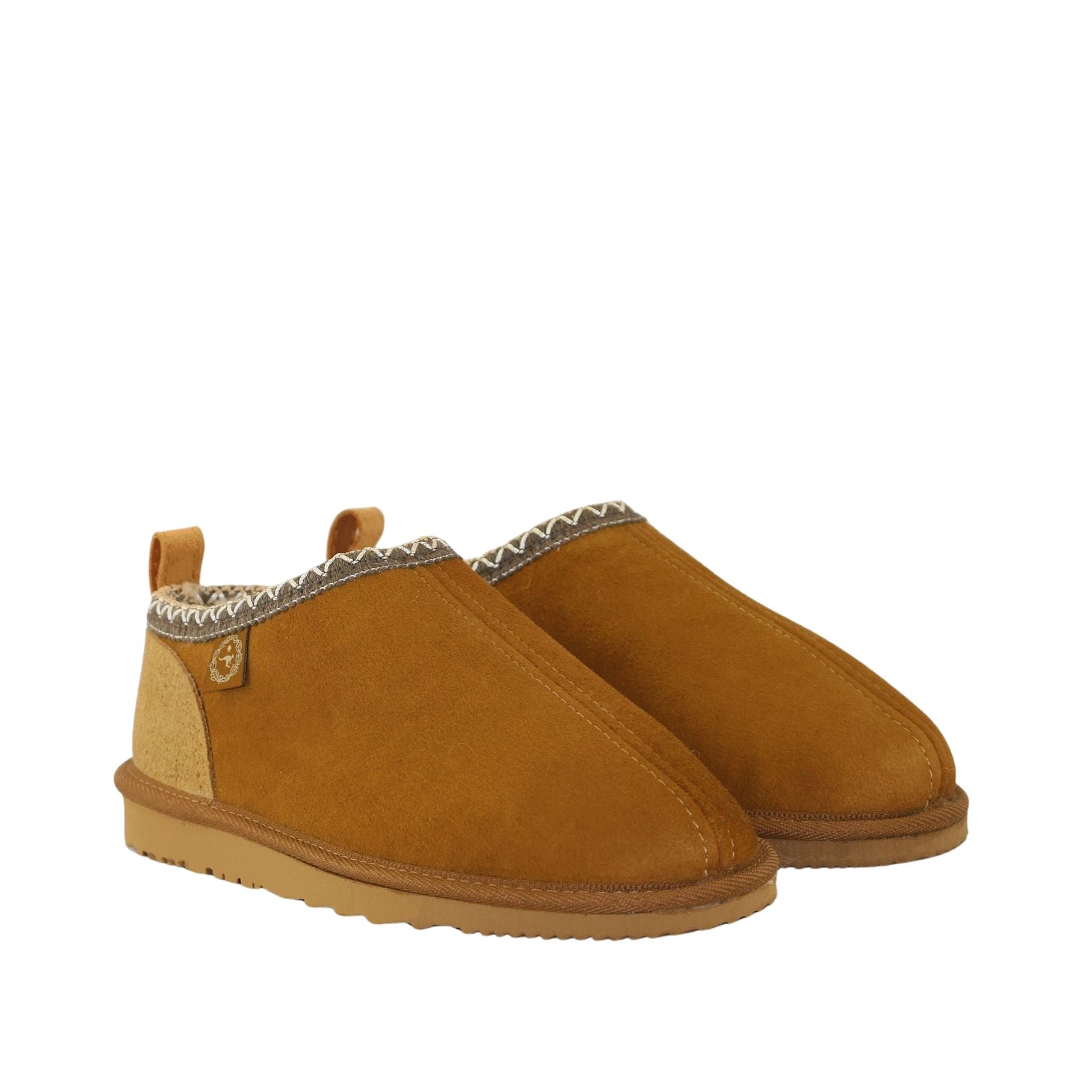 Sheepskins Downunder Classic Tasman Tazz Chestnut Chocolate Pairs Front Womens Australian Made Sheepskin UGG Slipper