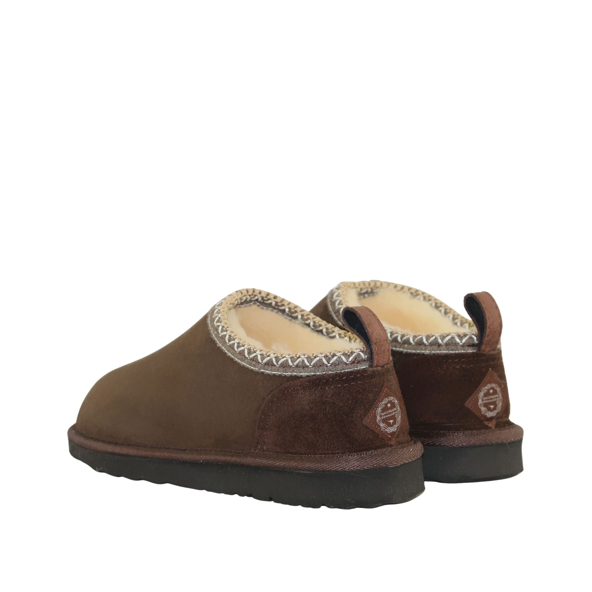 Sheepskins Downunder Classic Tasman Tazz Chocolate Chocolate Pairs Back Womens Australian Made Sheepskin UGG Boot