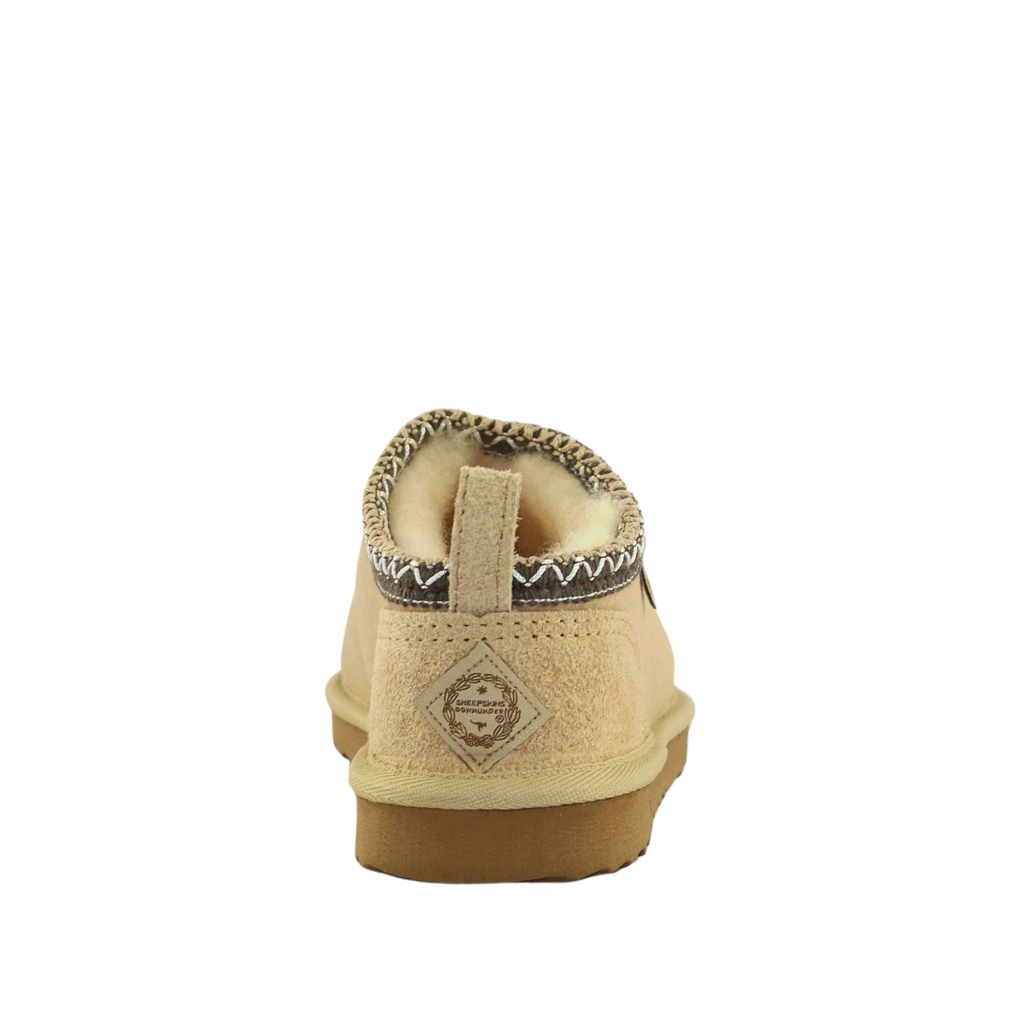 Sheepskins Downunder Classic Tasman Tazz Sand Chocolate Back Womens Australian Made Sheepskin UGG Slipper