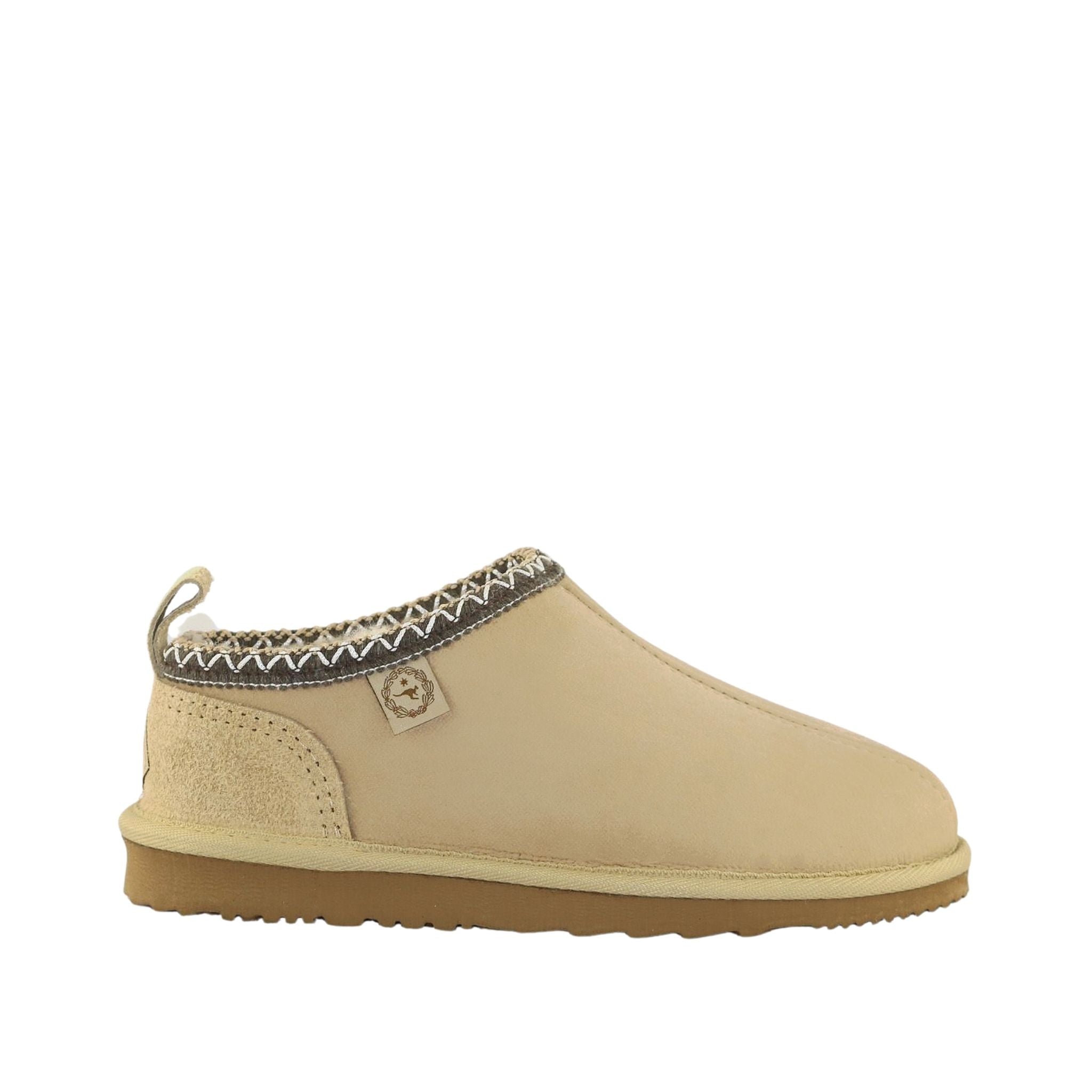 Sheepskins Downunder Classic Tasman Tazz Sand Chocolate Side Womens Australian Made Sheepskin UGG Slipper