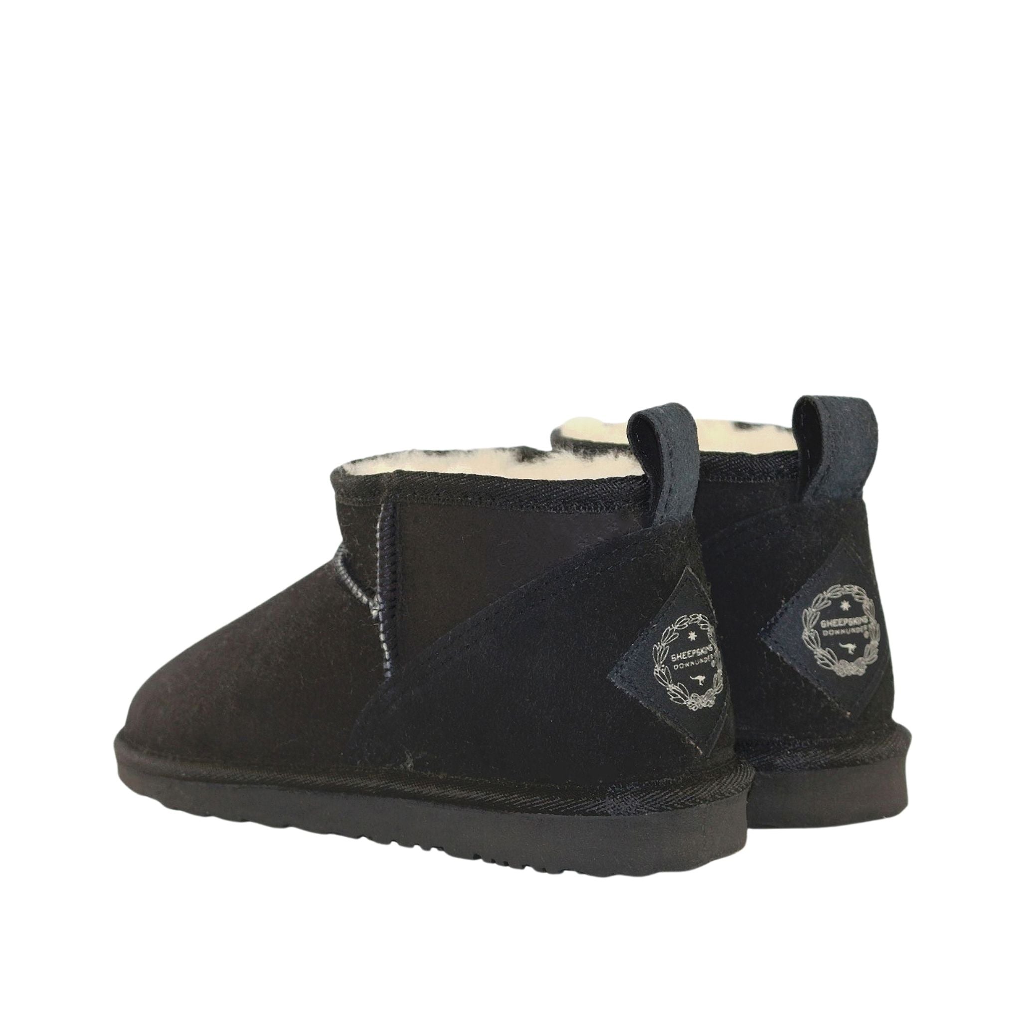 Sheepskins Downunder Classic Ultra Black Pairs Back Womens Australian Made Sheepskin UGG Boot