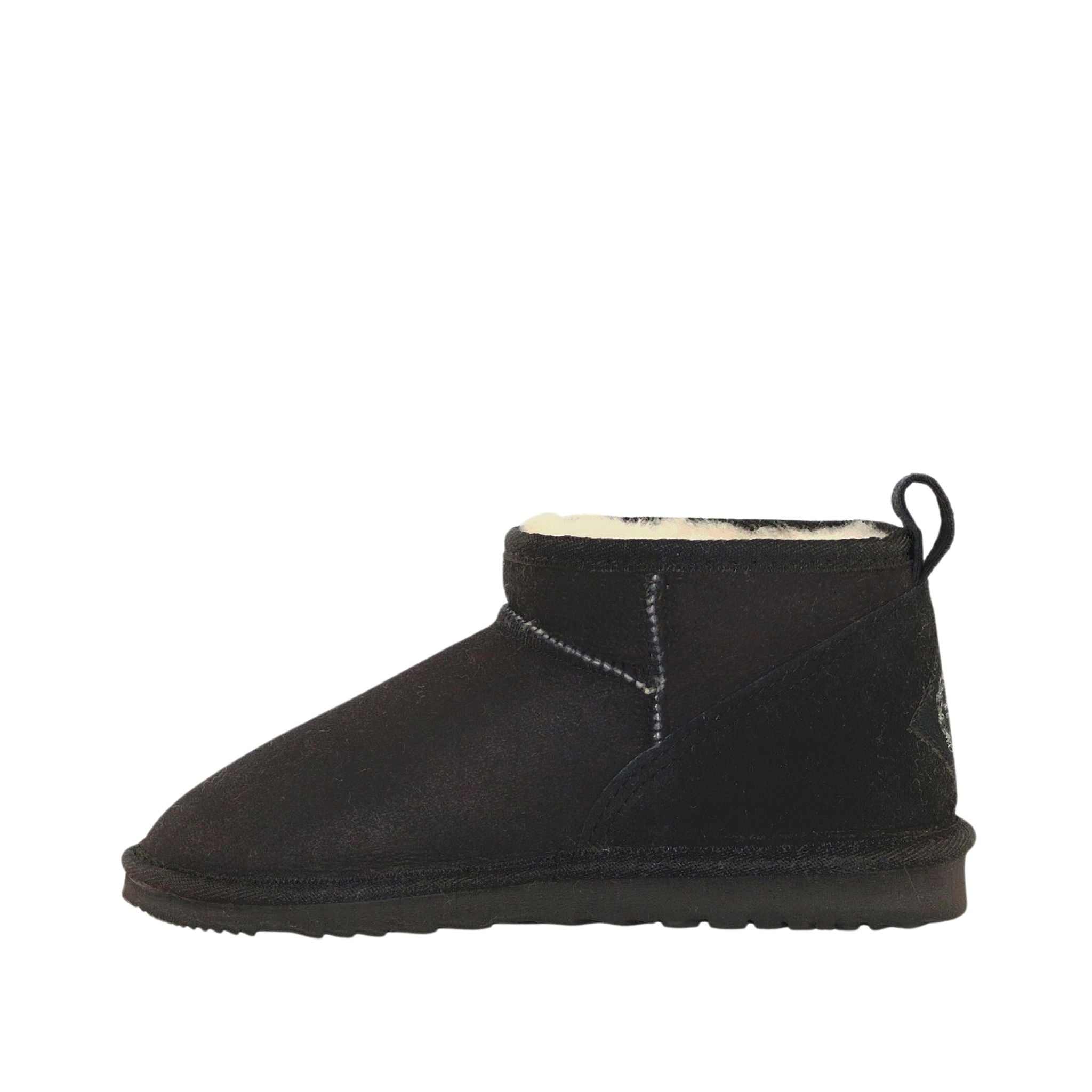 Sheepskins Downunder Classic Ultra Black Side Inner Womens Australian Made Sheepskin UGG Boot
