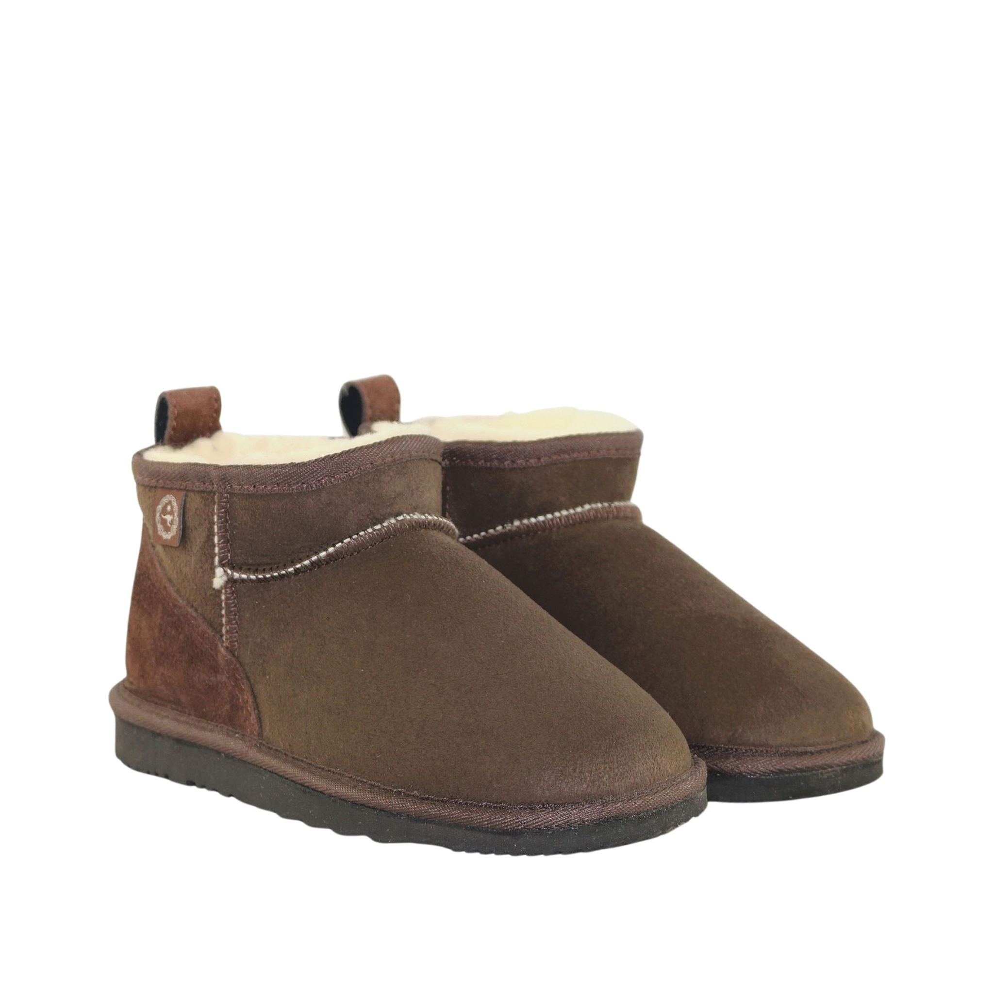 Sheepskins Downunder Classic Ultra Chocolate Pairs Front Womens Australian Made Sheepskin UGG Boot