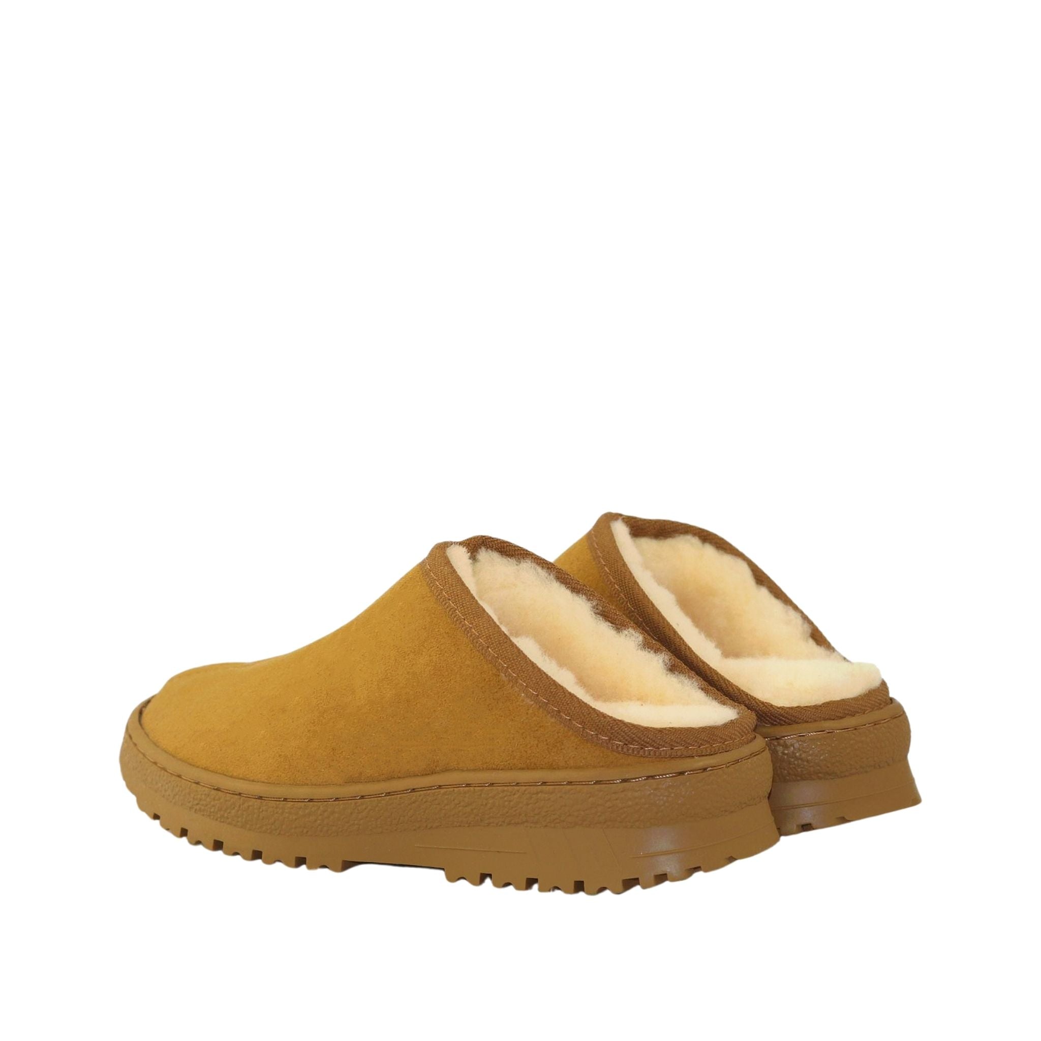 Sheepskins Downunder Luxury Bondi Bobi Chestnut Pairs Back Mens Australian Made Sheepskin UGG Slippers