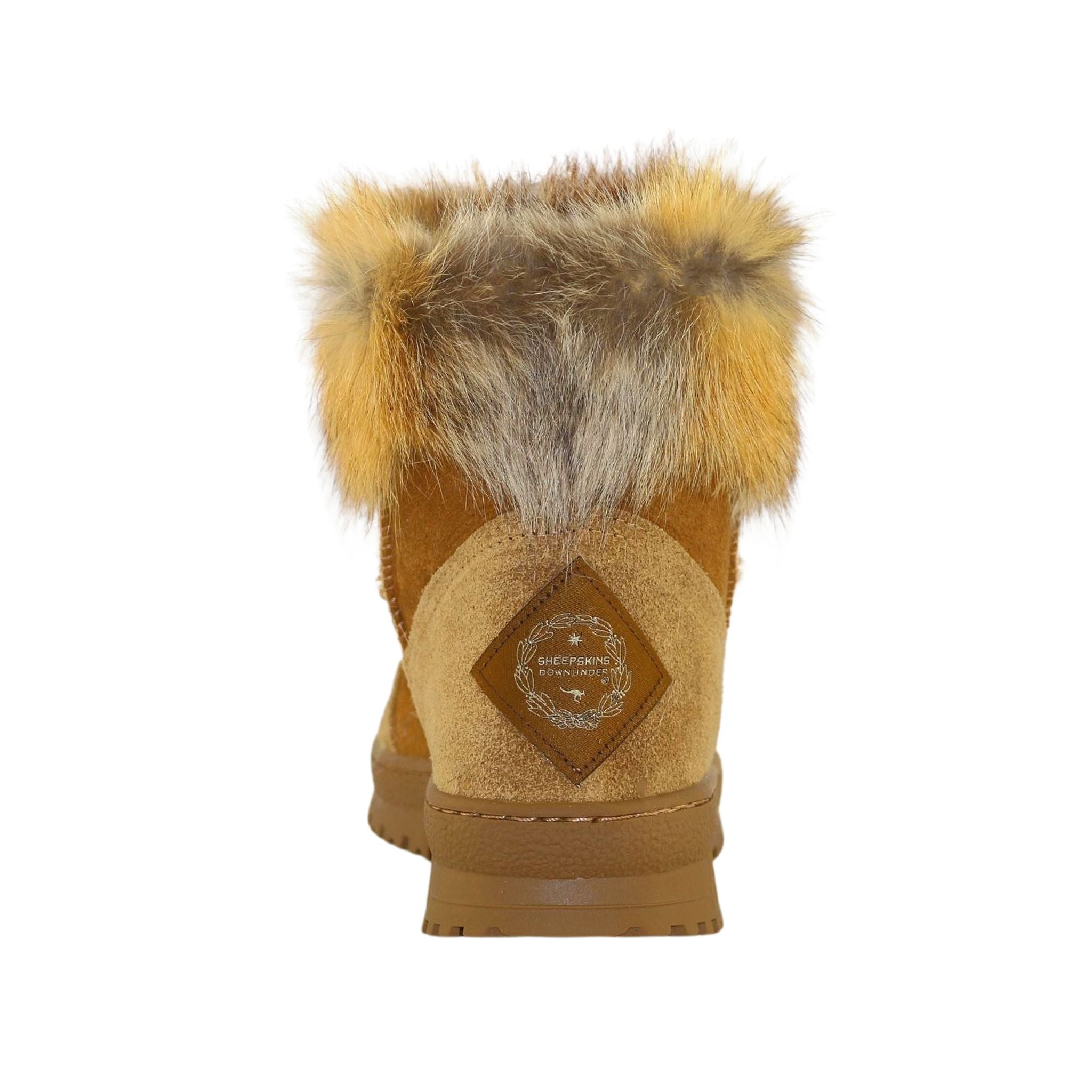 Sheepskins Downunder Luxury Bondi Fox Mini Chestnut Back Womens Australian Made Sheepskin UGG Boot