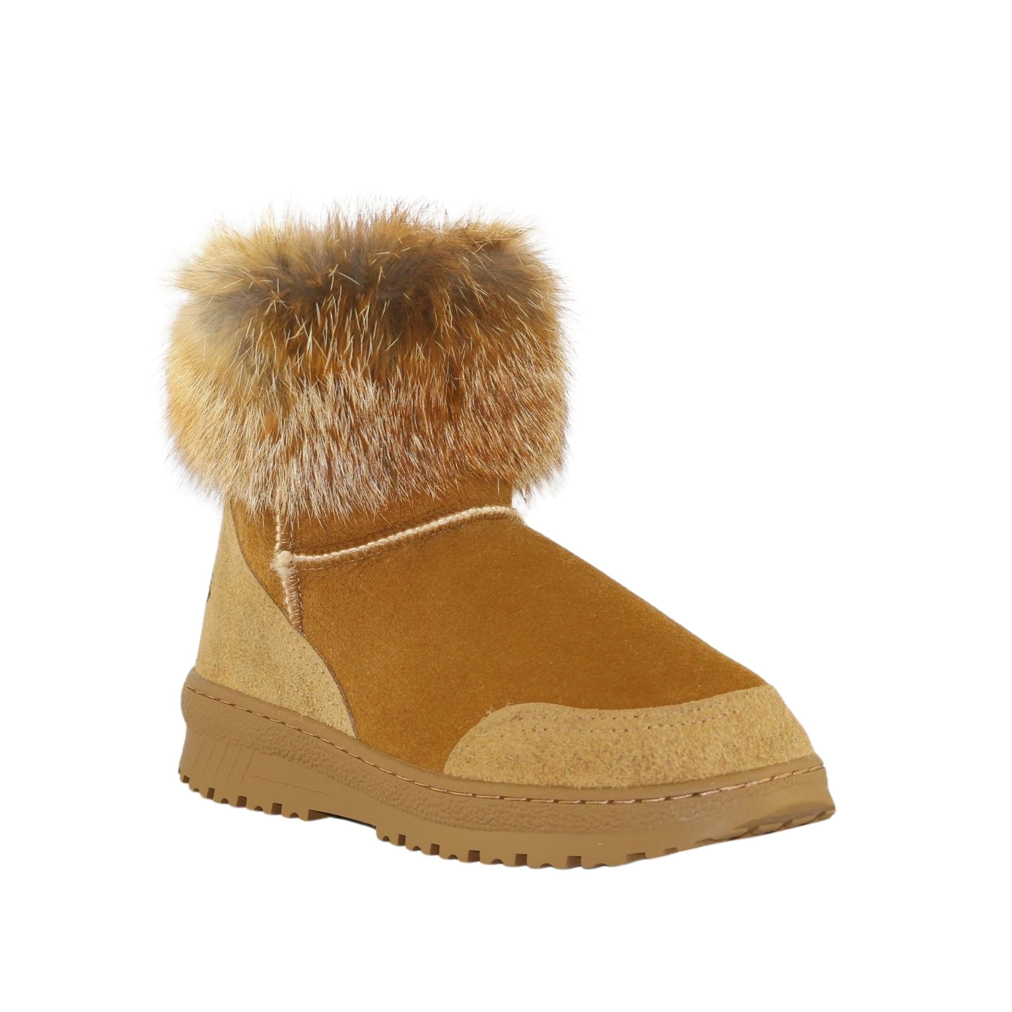 Sheepskins Downunder Luxury Bondi Fox Mini Chestnut Front 120 Womens Australian Made Sheepskin UGG Boot