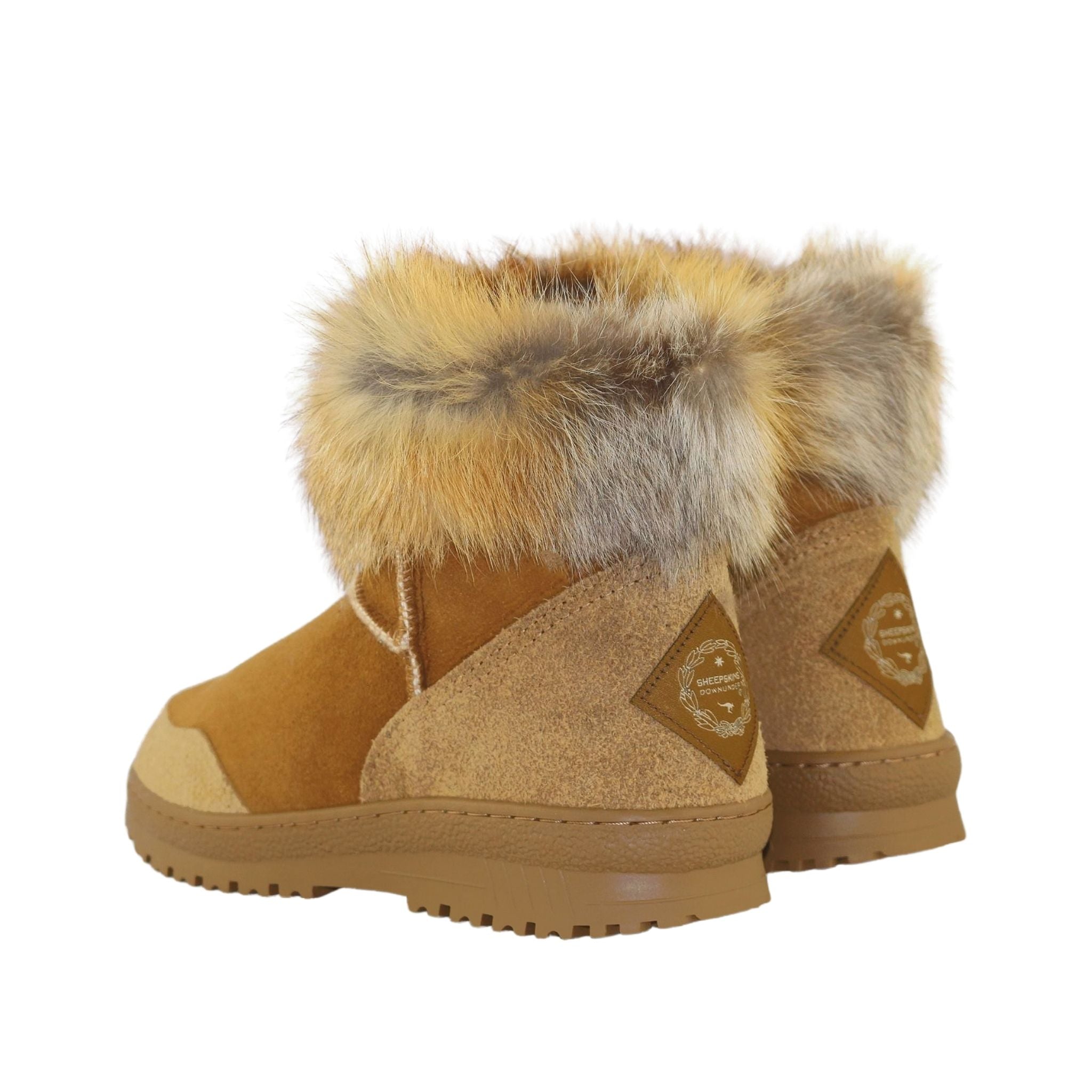 Sheepskins Downunder Luxury Bondi Fox Mini Chestnut Pairs Back Womens Australian Made Sheepskin UGG Boot