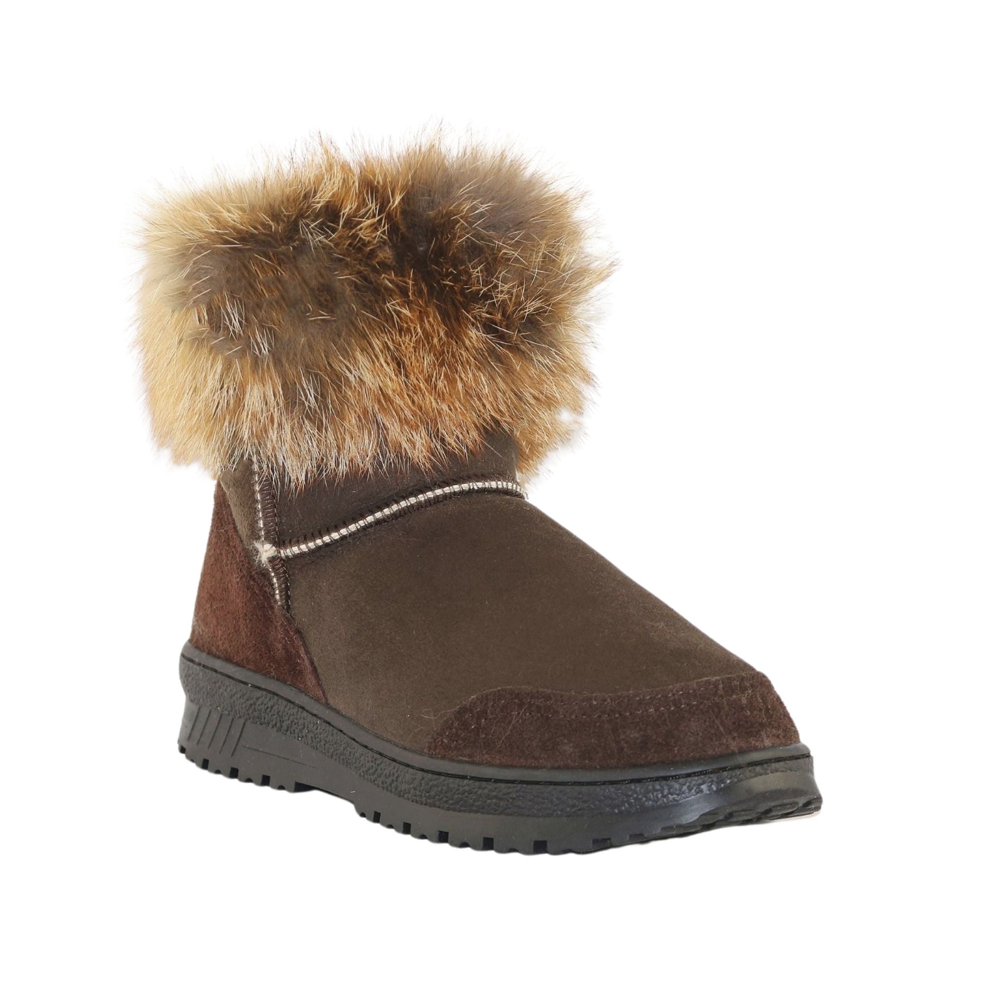 Sheepskins Downunder Luxury Bondi Fox Mini Chocolate Front 120 Womens Australian Made Sheepskin UGG Boot