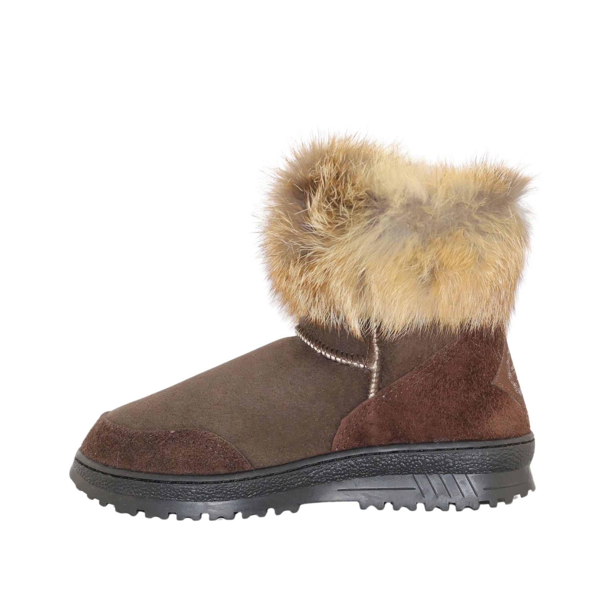 Sheepskins Downunder Luxury Bondi Fox Mini Chocolate Side Inner Womens Australian Made Sheepskin UGG Boot