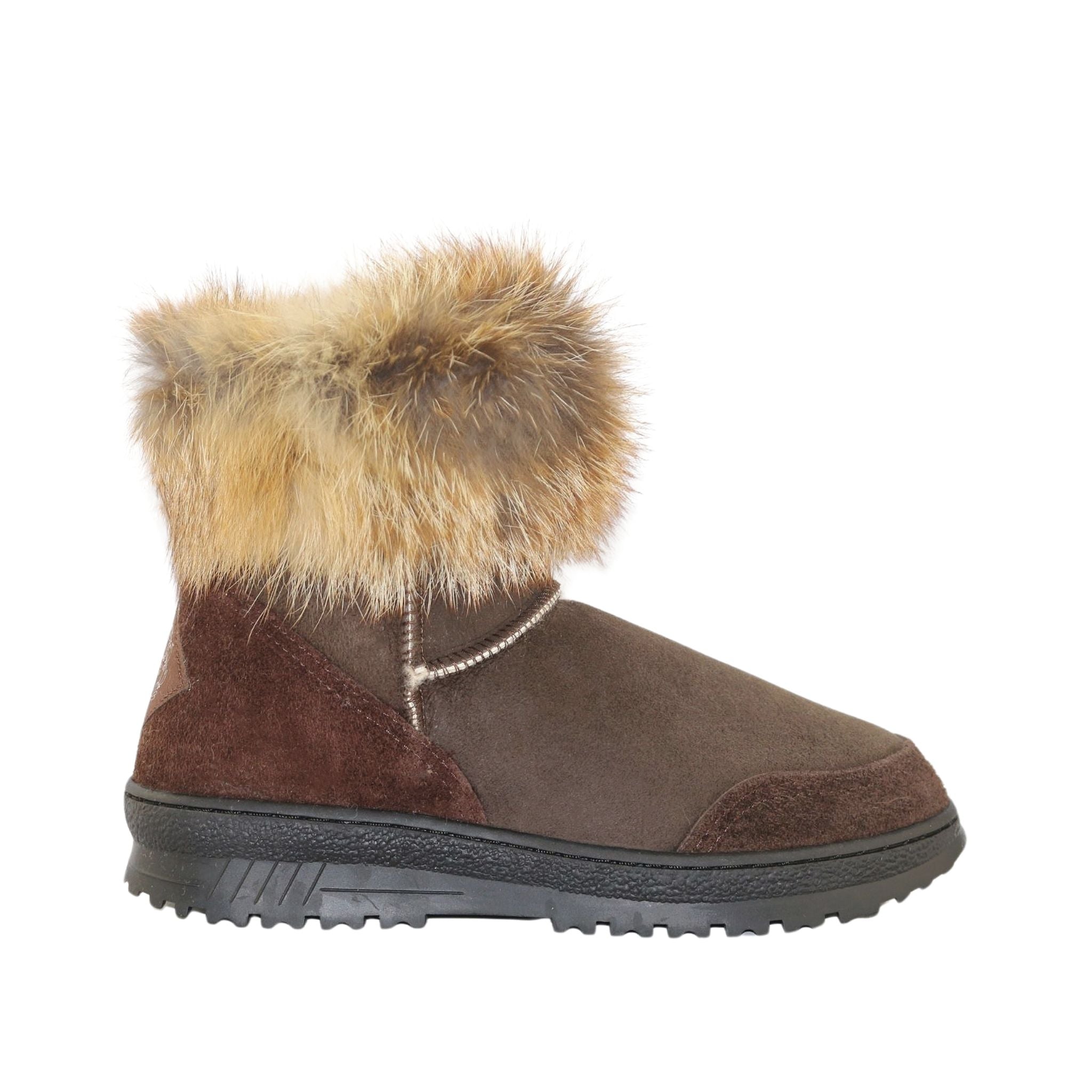 Sheepskins Downunder Luxury Bondi Fox Mini Chocolate Side Womens Australian Made Sheepskin UGG Boot