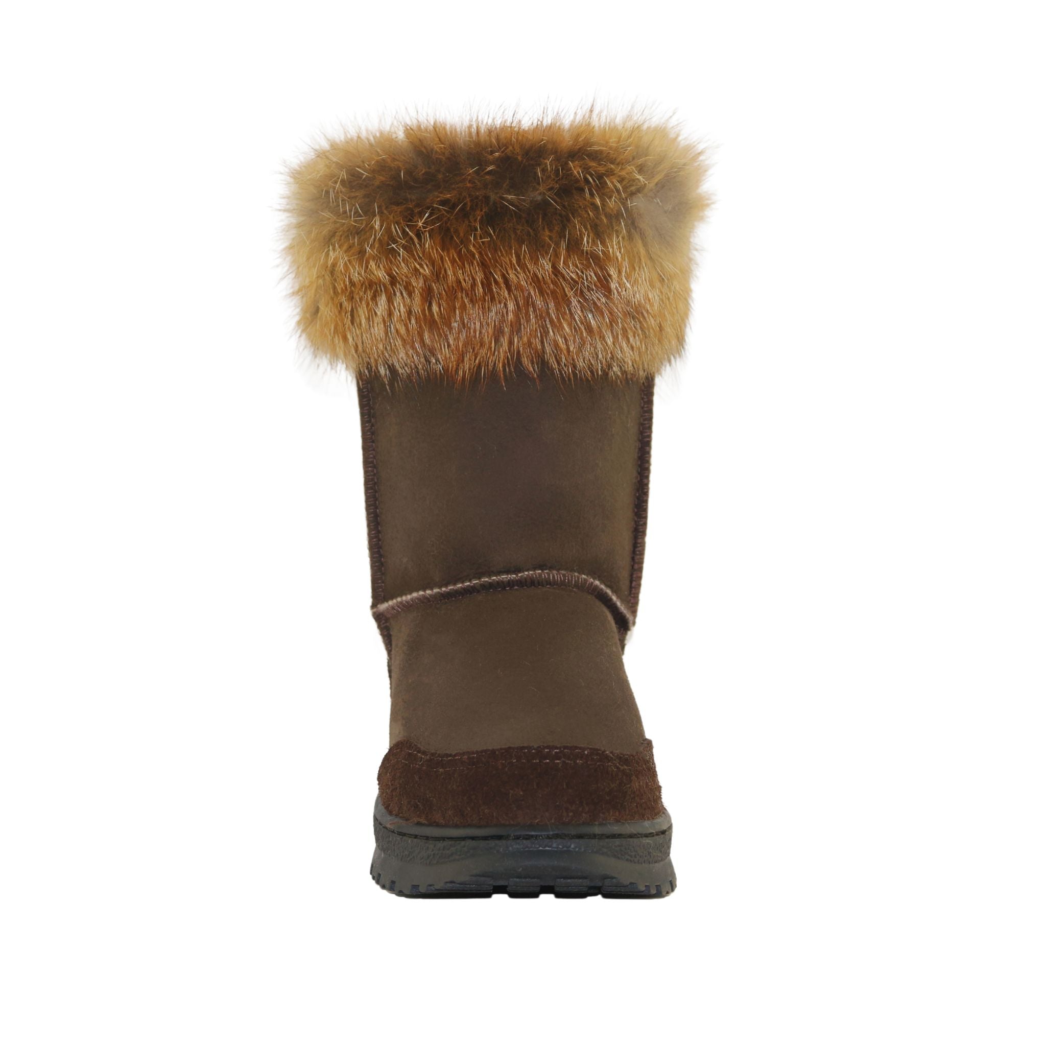 Sheepskins Downunder Luxury Bondi Fox Short Chocolate Front Womens Australian Made Sheepskin UGG Boot