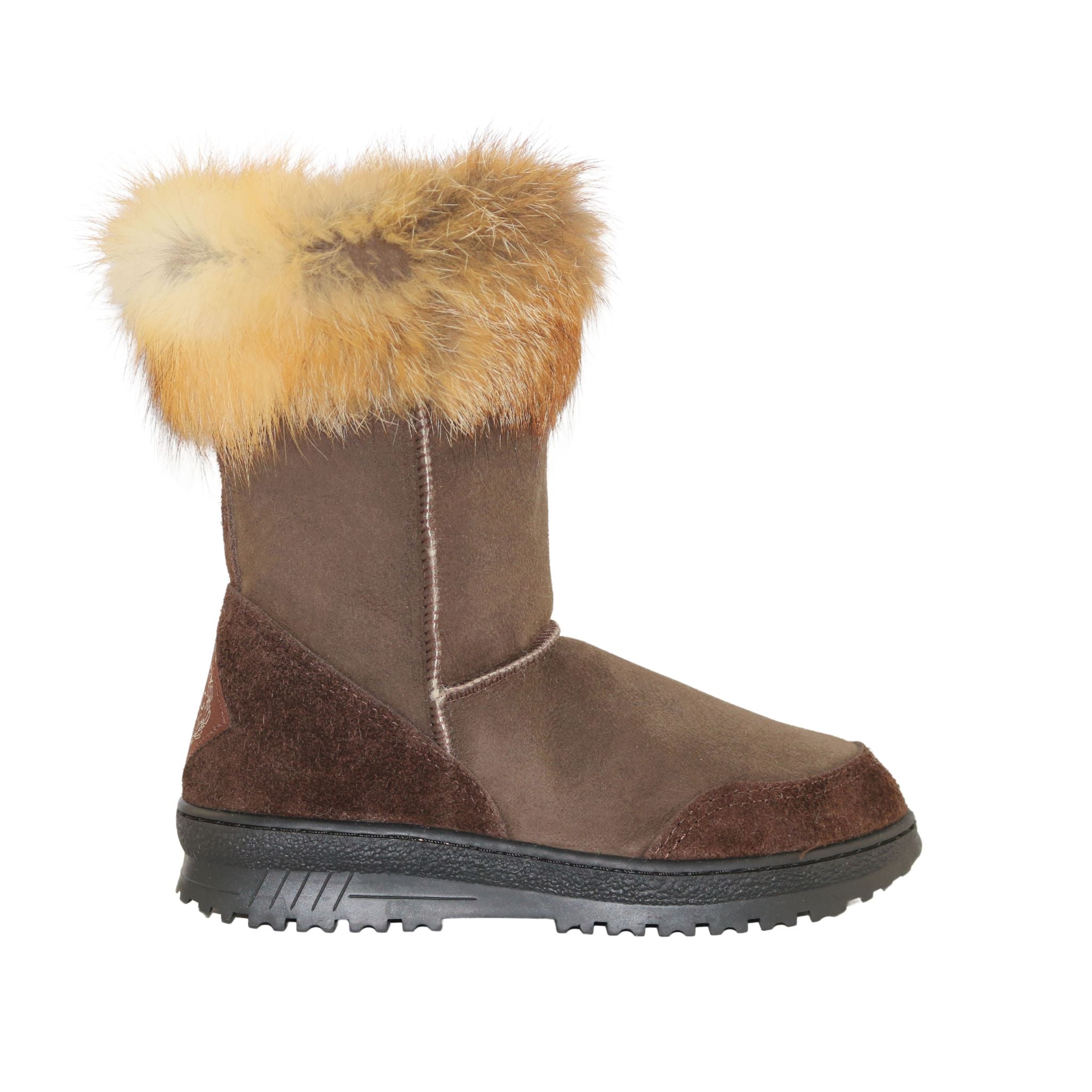 Sheepskins Downunder Luxury Bondi Fox Short Chocolate Side Womens Australian Made Sheepskin UGG Boot