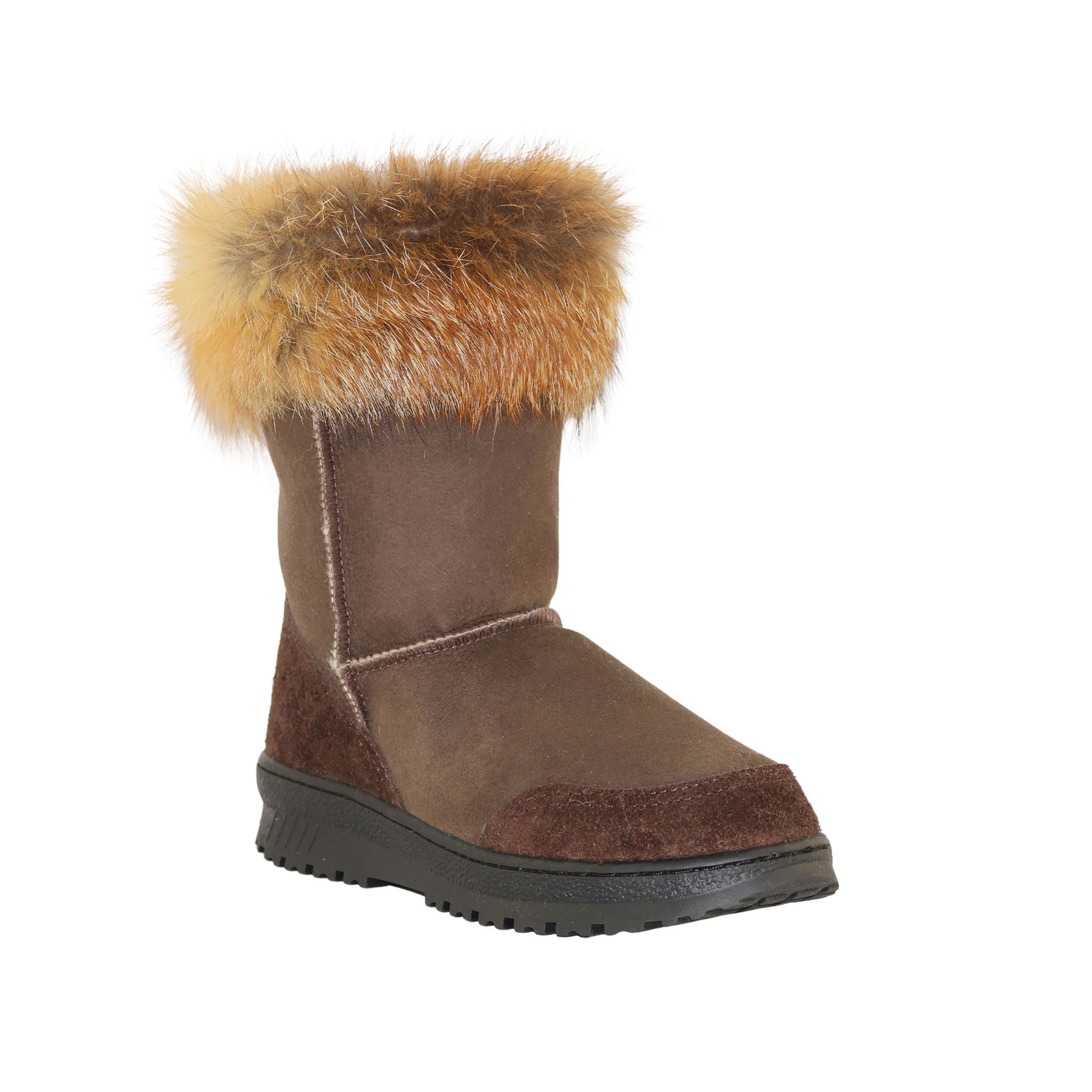Sheepskins Downunder Luxury Bondi Fox Short Chocolate Front 120 Womens Australian Made Sheepskin UGG Boot