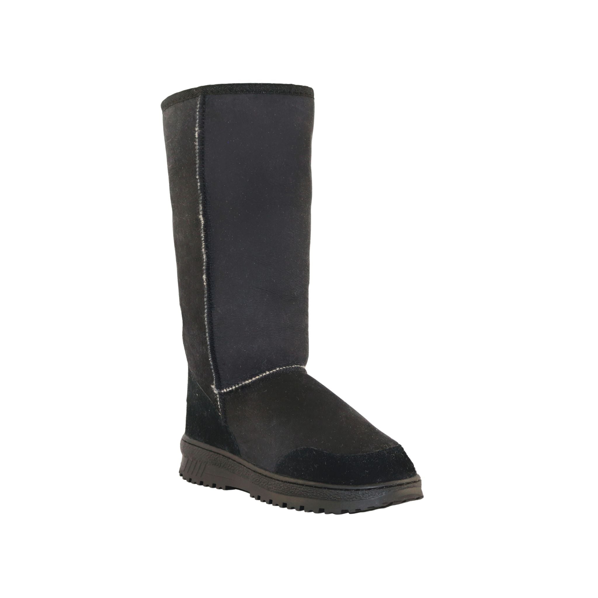 Sheepskins Downunder Luxury Bondi Long Black Front 120 Womens Australian Made Sheepskin UGG Boot