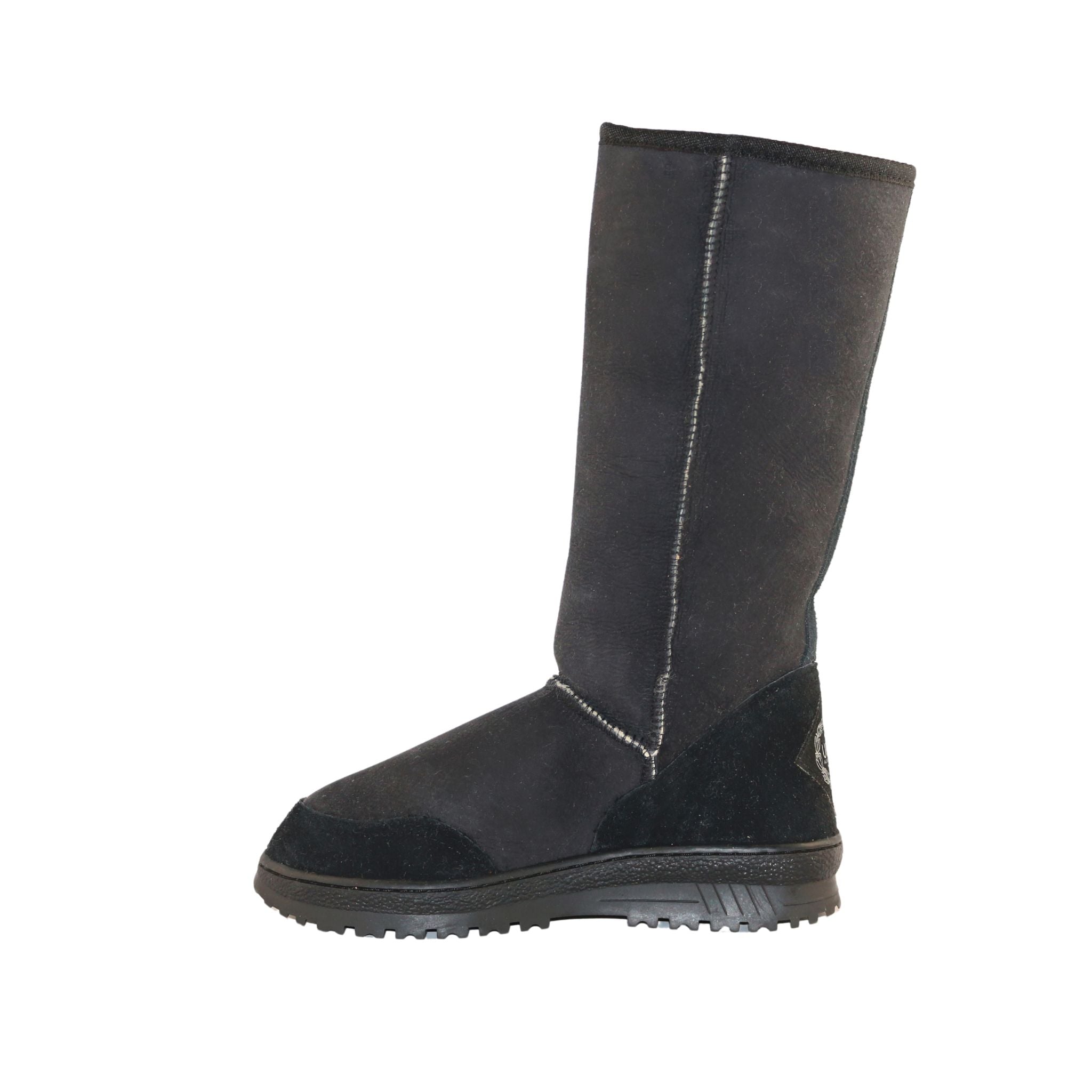 Sheepskins Downunder Luxury Bondi Long Black Side Inner Mens Australian Made Sheepskin UGG Boot