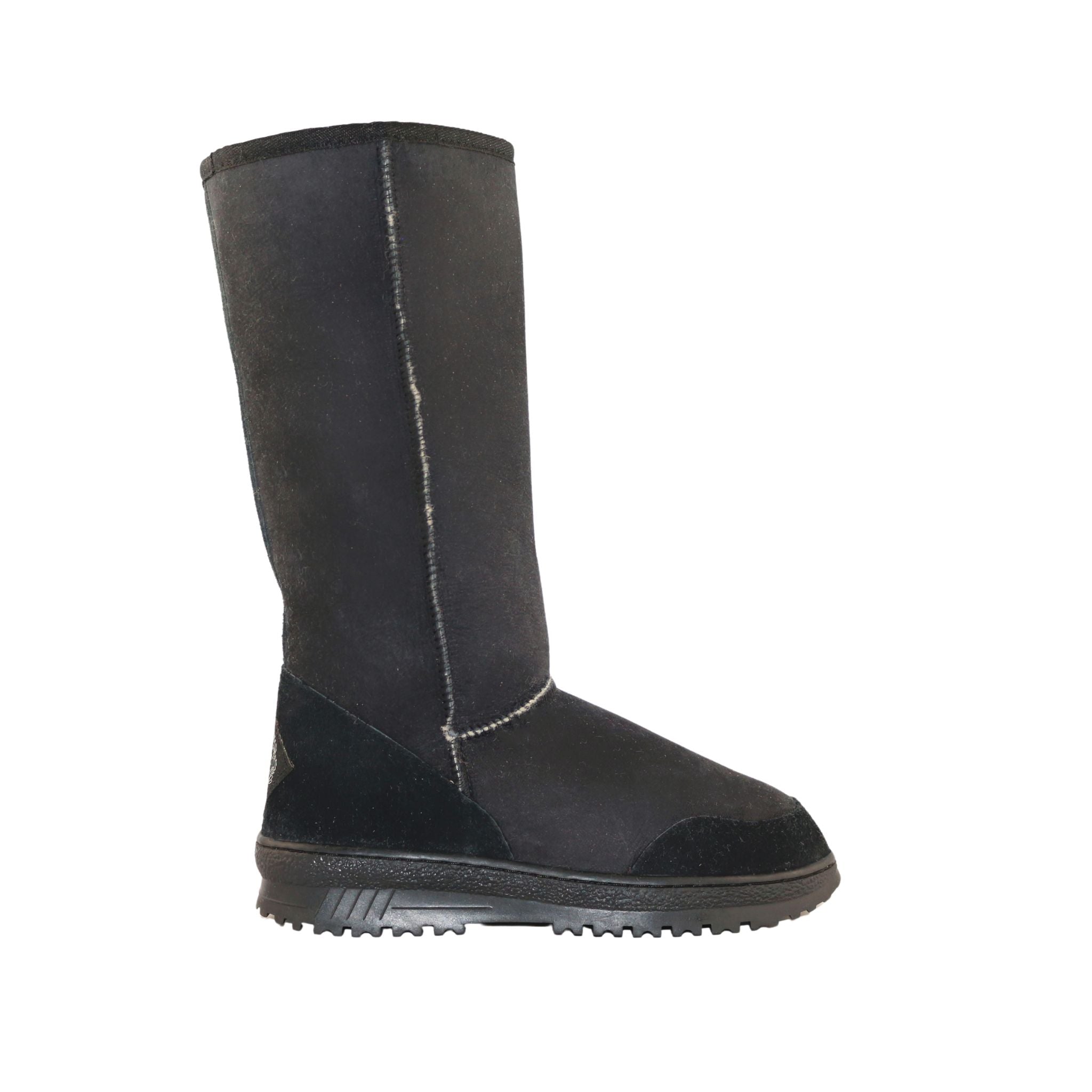 Sheepskins Downunder Luxury Bondi Long Black Side Mens Australian Made Sheepskin UGG Boot