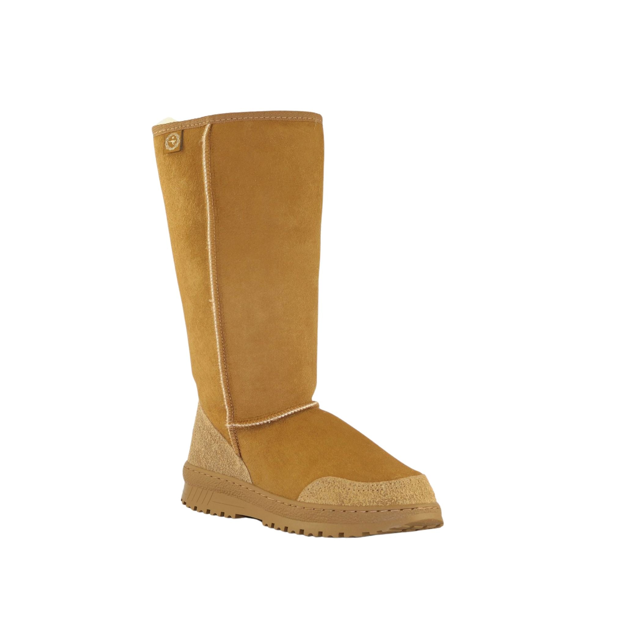 Sheepskins Downunder Luxury Bondi Long Chestnut Front 120 Mens Australian Made Sheepskin UGG Boot