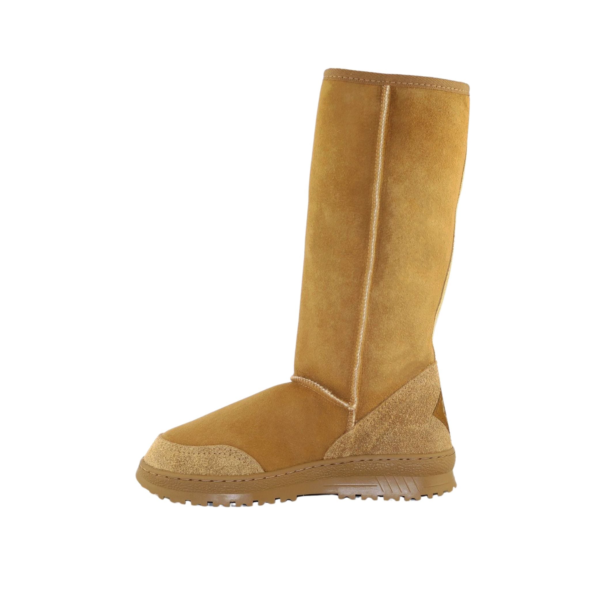 Sheepskins Downunder Luxury Bondi Long Chestnut Side Inner Mens Australian Made Sheepskin UGG Boot