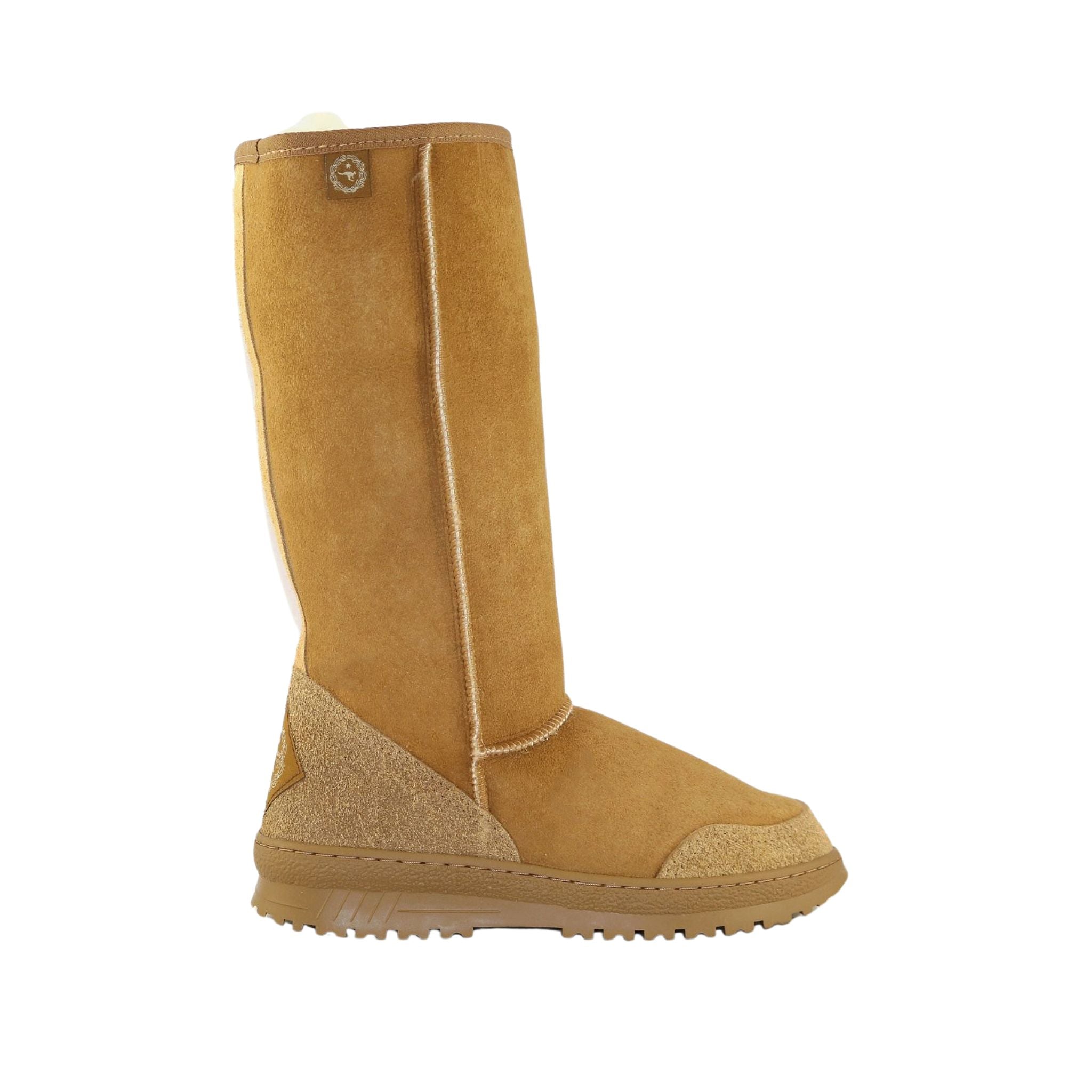 Sheepskins Downunder Luxury Bondi Long Chestnut Side Mens Australian Made Sheepskin UGG Boot