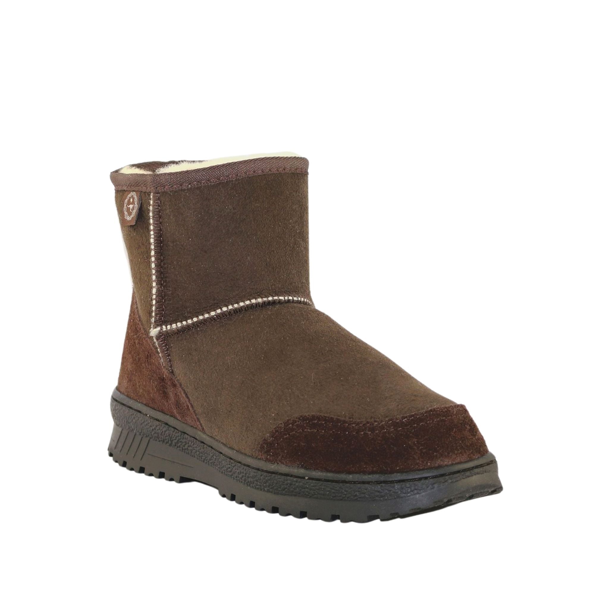 Sheepskins Downunder Luxury Bondi Mini Chocolate Front 120 Womens Australian Made Sheepskin UGG Boot