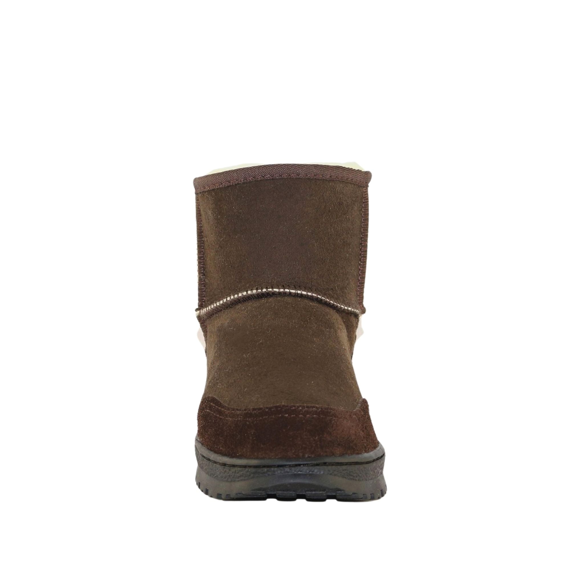 Sheepskins Downunder Luxury Bondi Mini Chocolate Front Womens Australian Made Sheepskin UGG Boot