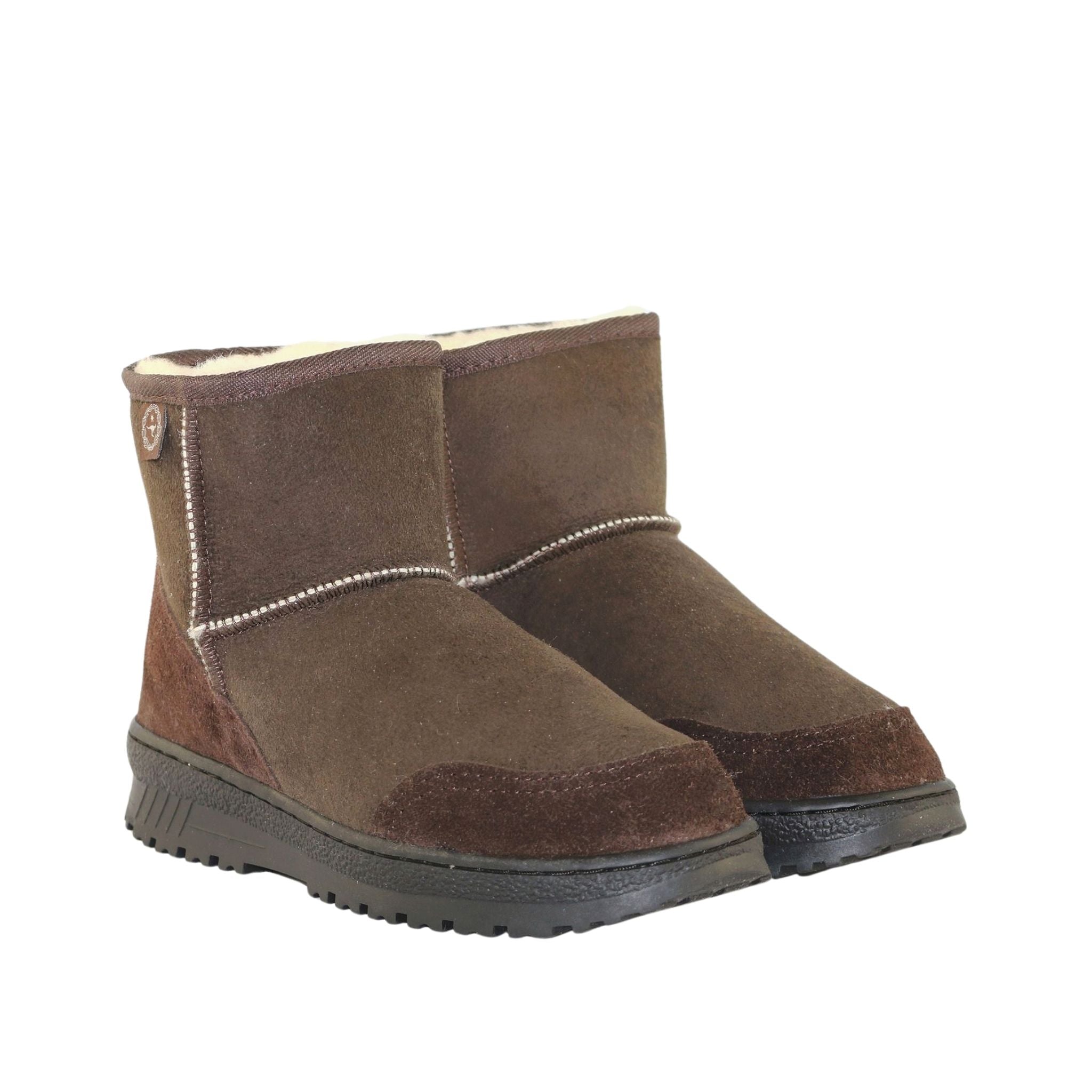 Sheepskins Downunder Luxury Bondi Mini Chocolate Pairs Front Womens Australian Made Sheepskin UGG Boot