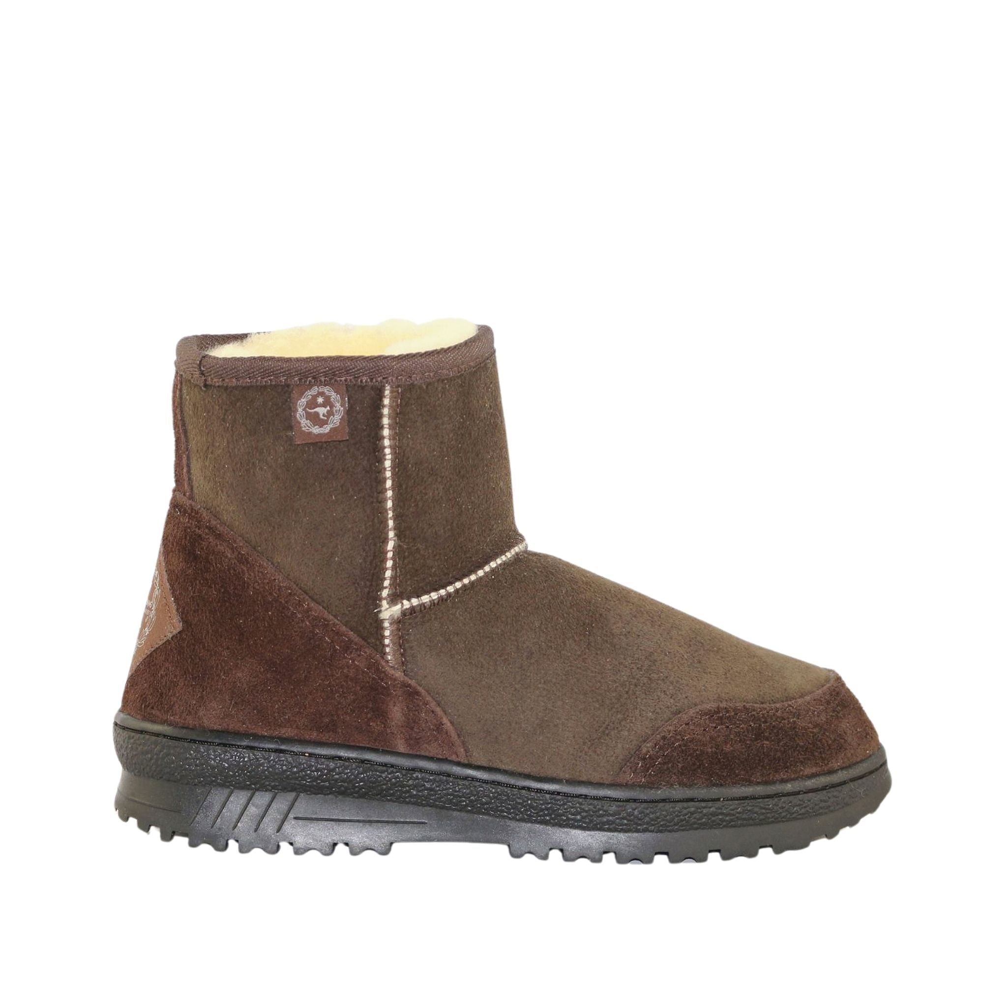 Sheepskins Downunder Luxury Bondi Mini Chocolate Side Mens Australian Made Sheepskin UGG Boot