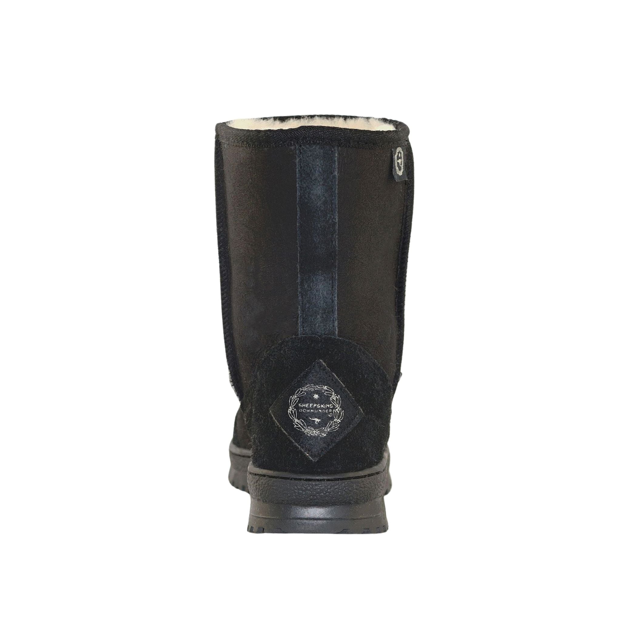 Sheepskins Downunder Luxury Bondi Short Black Back Womens Australian Made Sheepskin UGG Boot
